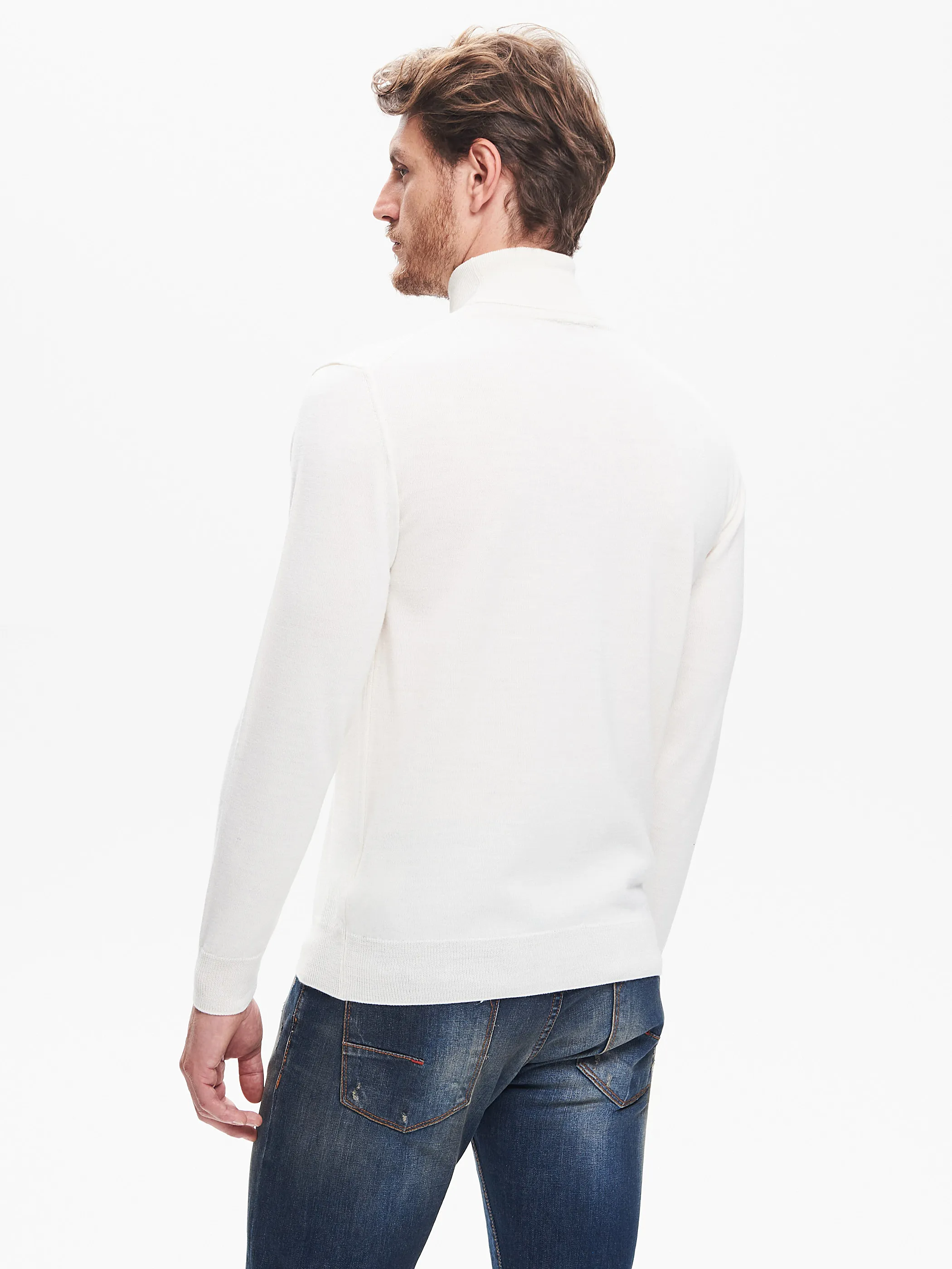      Maglia Dolcevita Uomo Basic Avorio QB24     