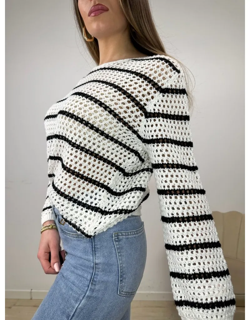 MAGLIA TRAFORATA BIANCA