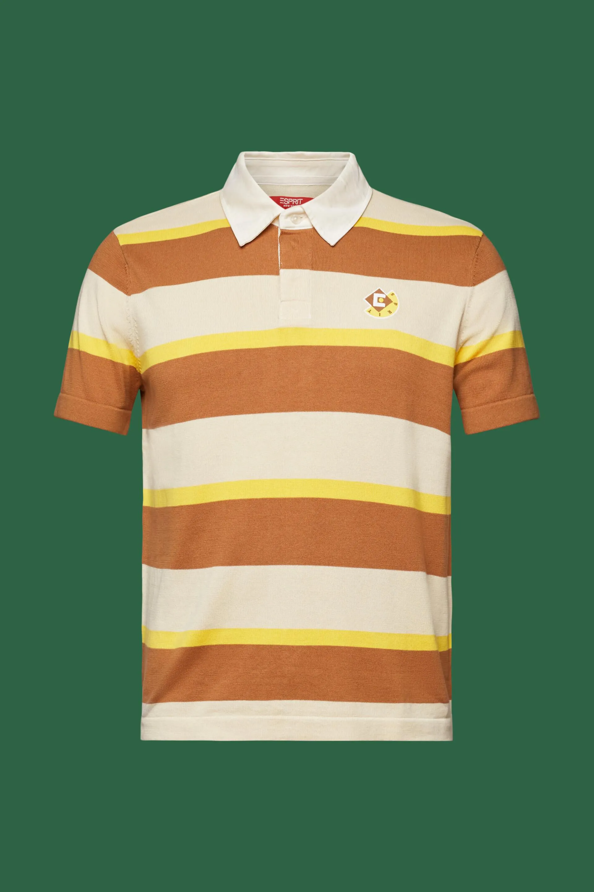 Maglietta polo in cotone con logo a righe