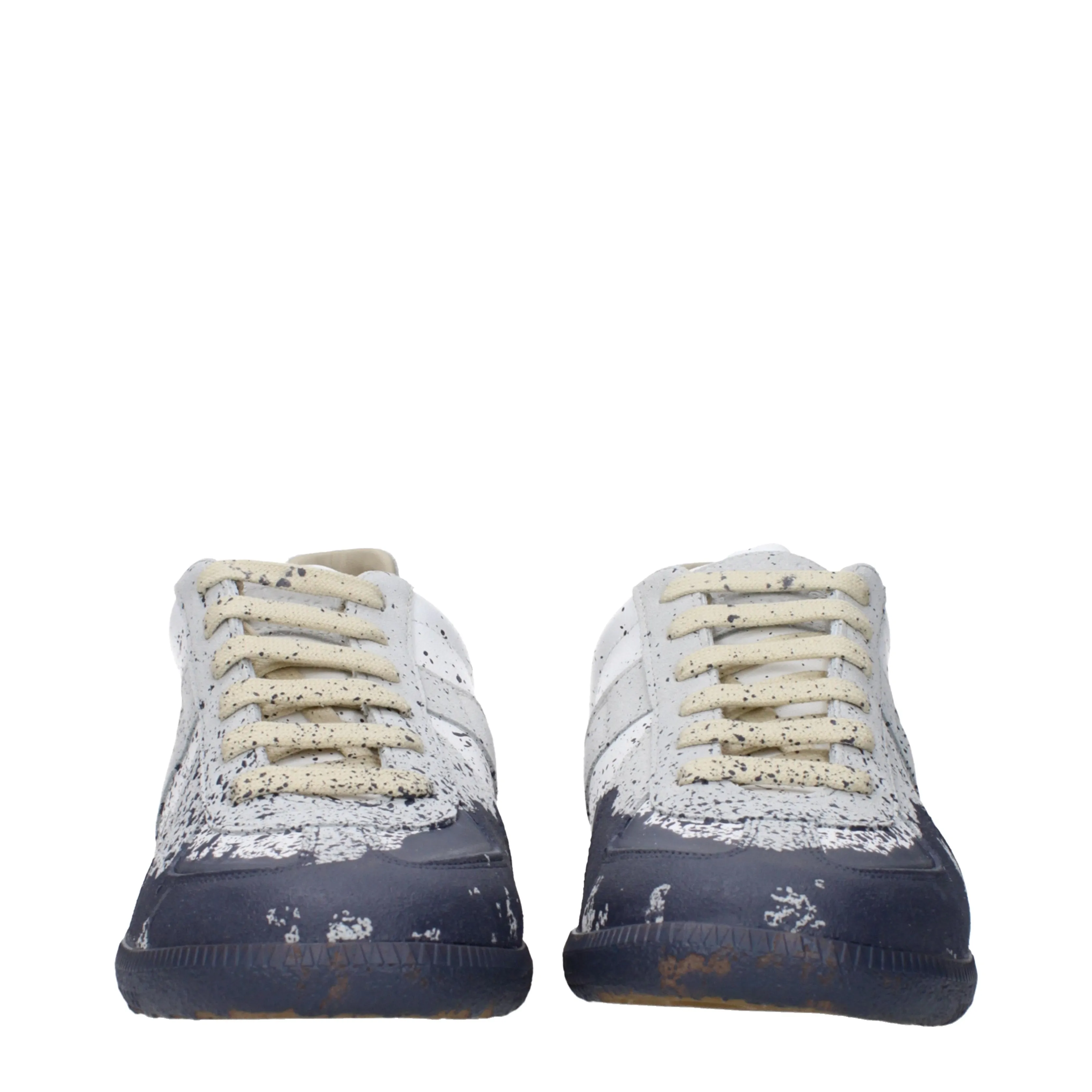 Maison Margiela Sneakers Uomo Pelle Bianco/Peltro