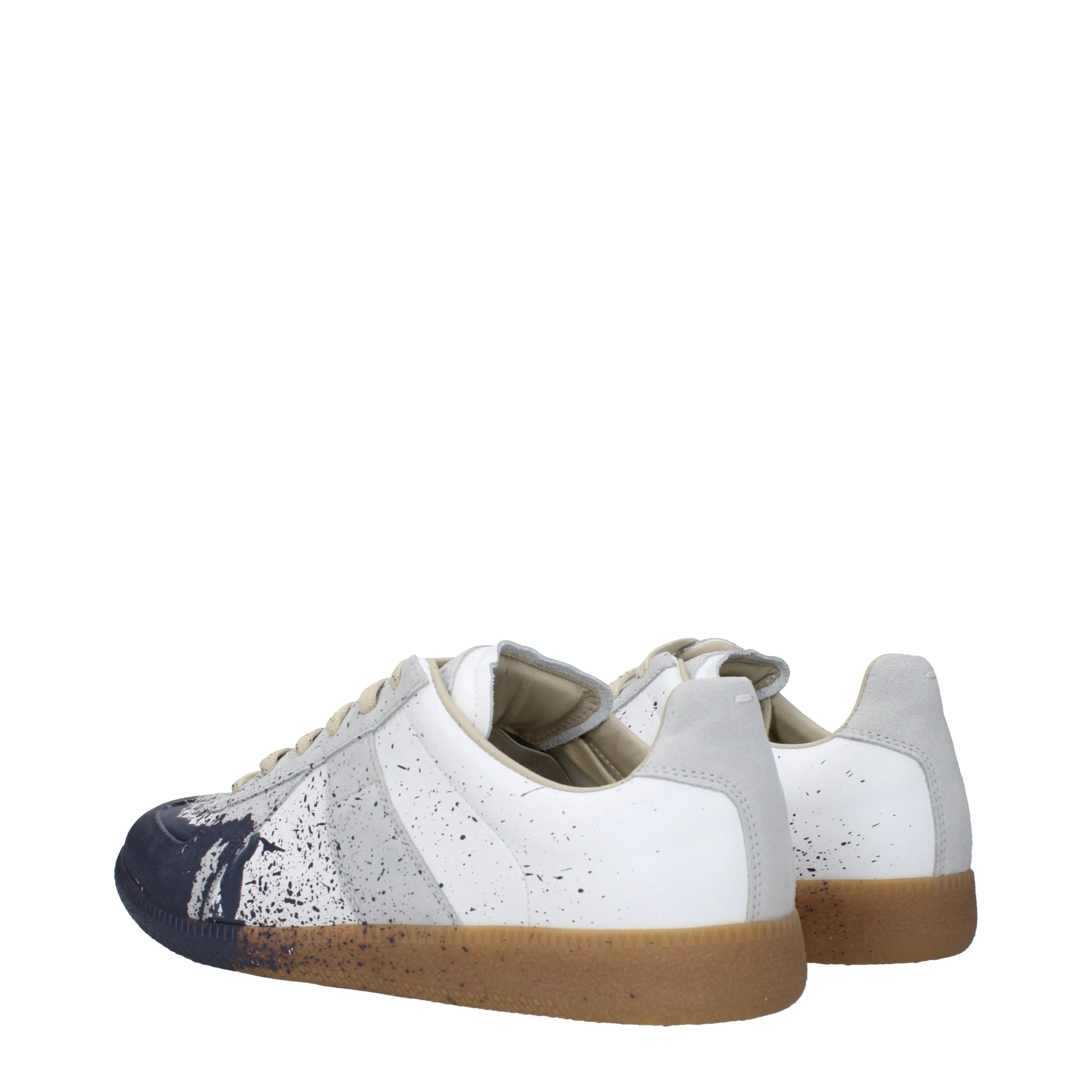 Maison Margiela Sneakers Uomo Pelle Bianco/Peltro