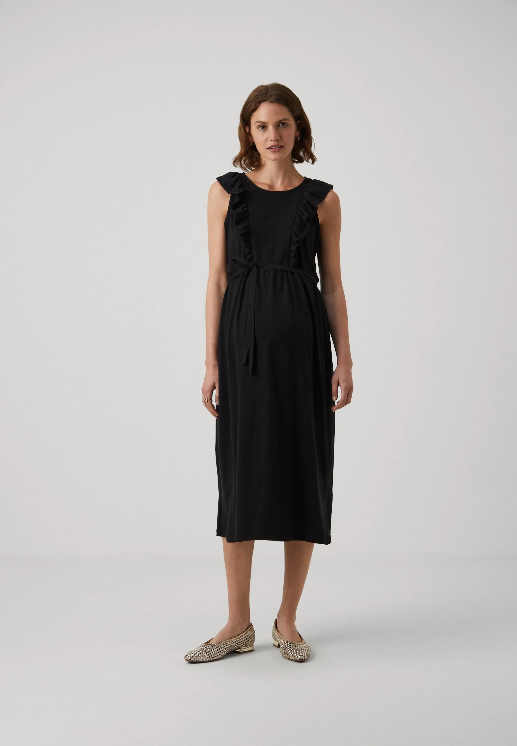 MLERICA MARY CAP MIDI DRESS - Vestito di maglina
