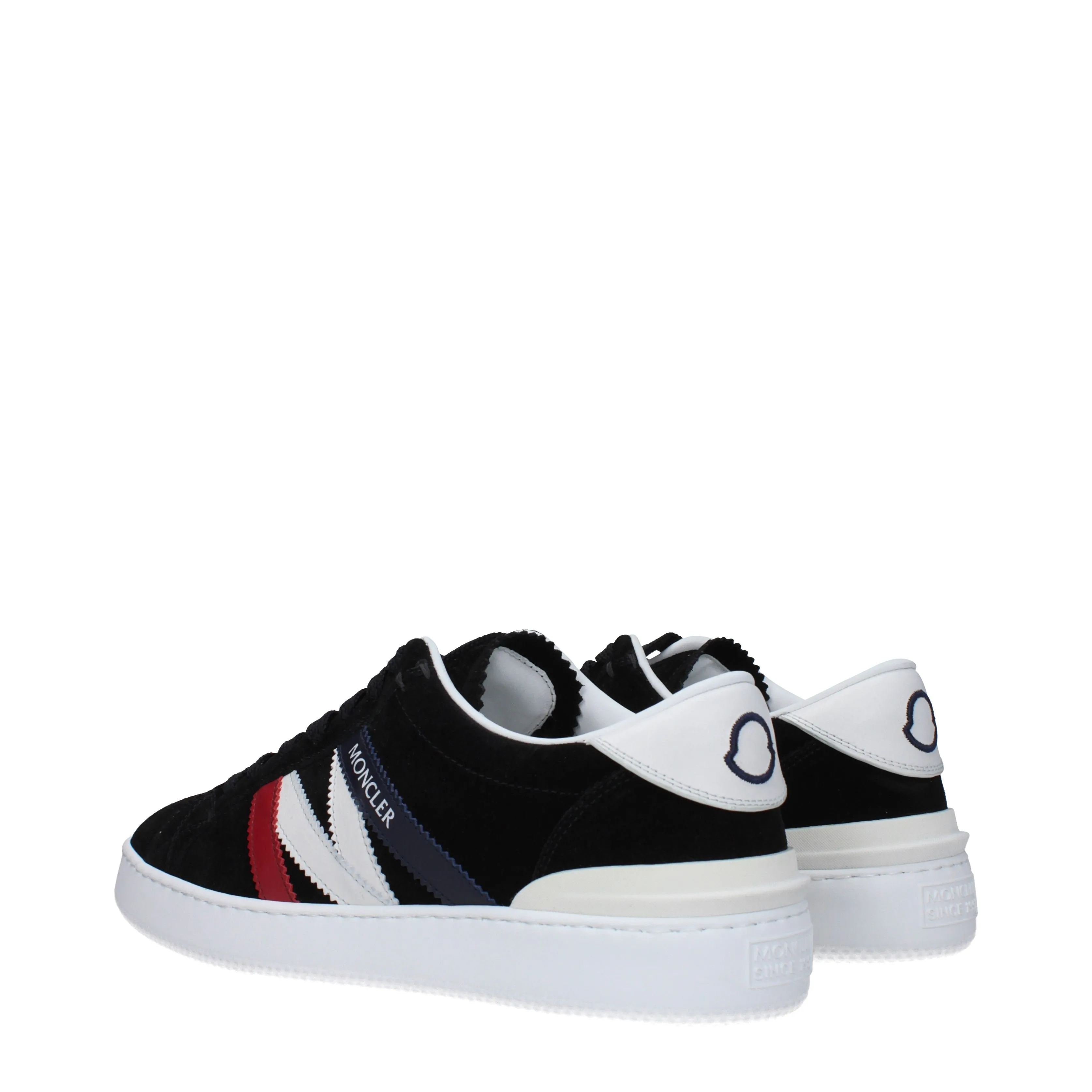 Moncler Sneakers Monaco Uomo Camoscio Nero/Bianco