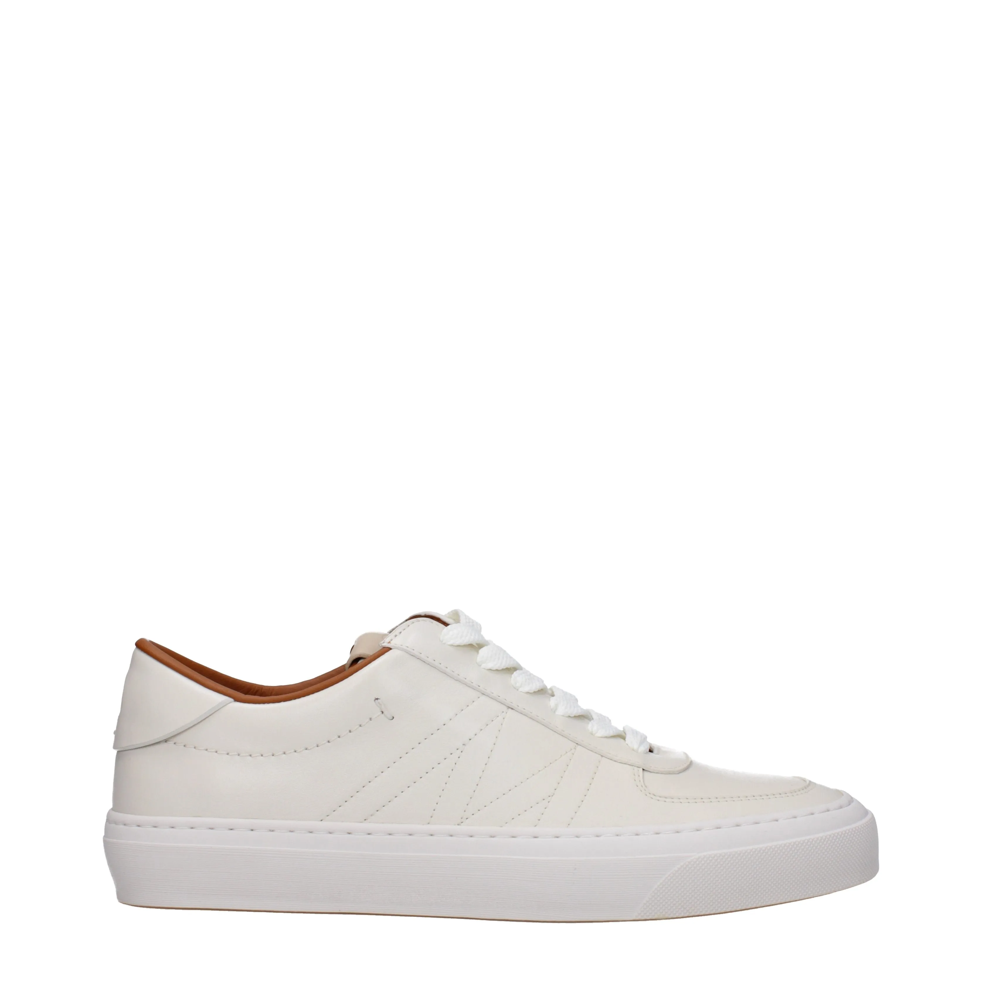 Moncler Sneakers Monclub Uomo Pelle Beige/Avorio