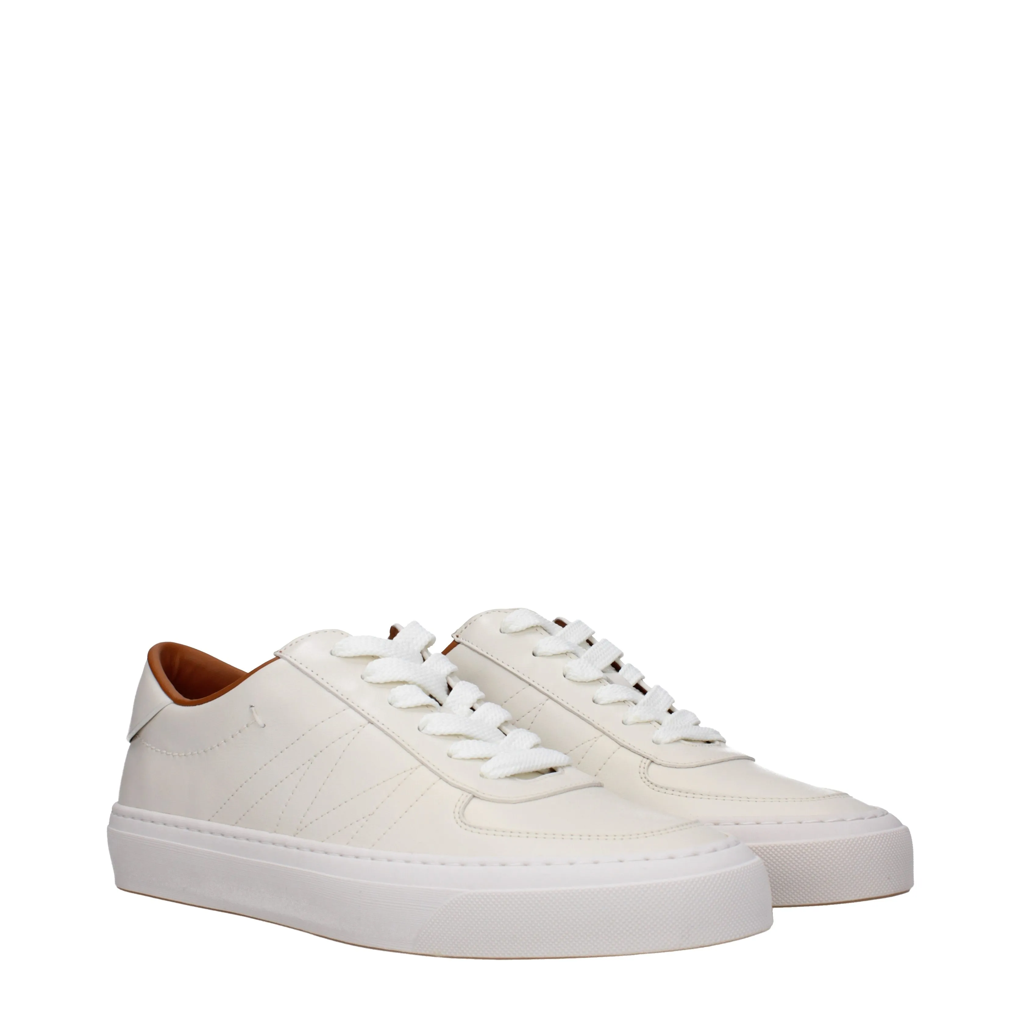 Moncler Sneakers Monclub Uomo Pelle Beige/Avorio