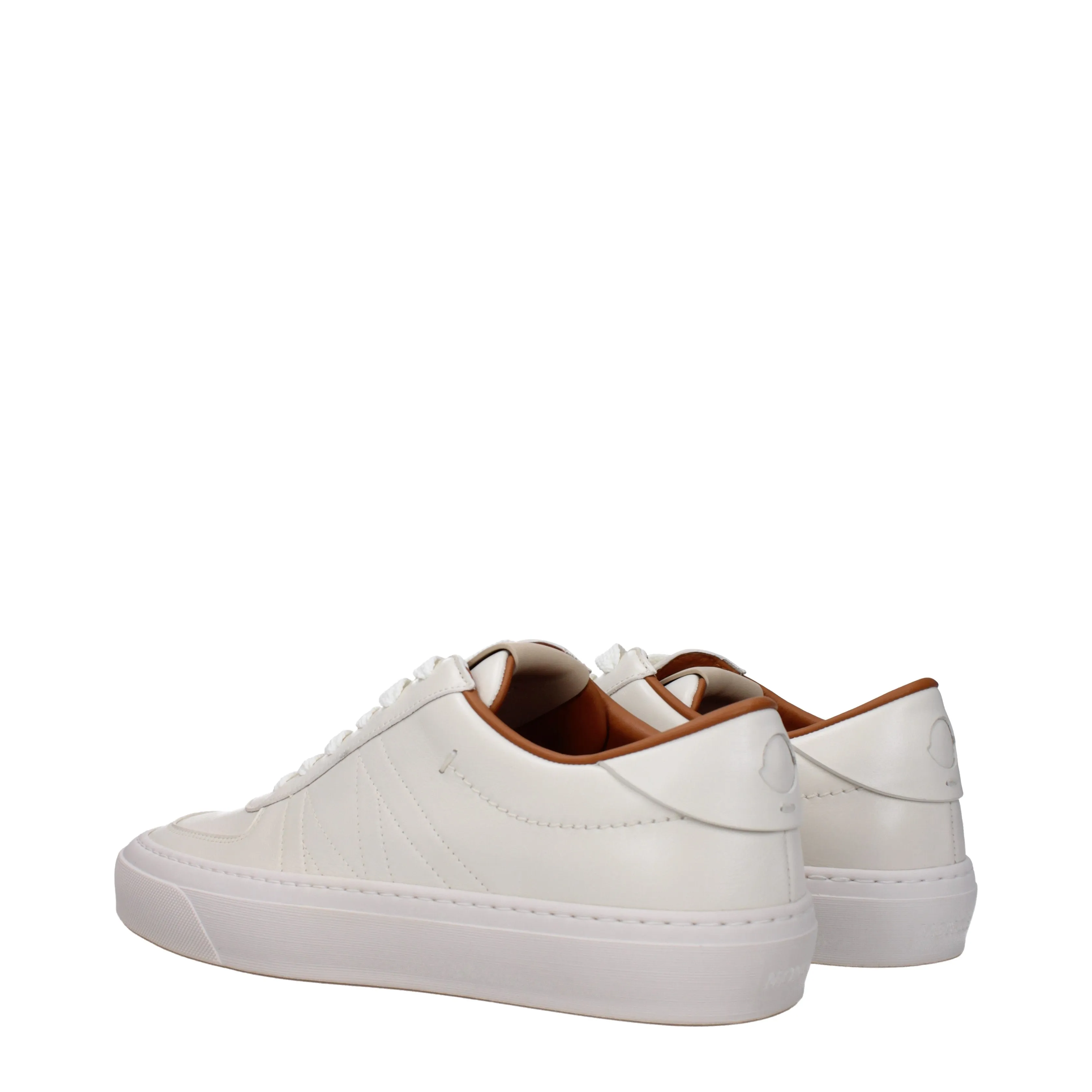 Moncler Sneakers Monclub Uomo Pelle Beige/Avorio