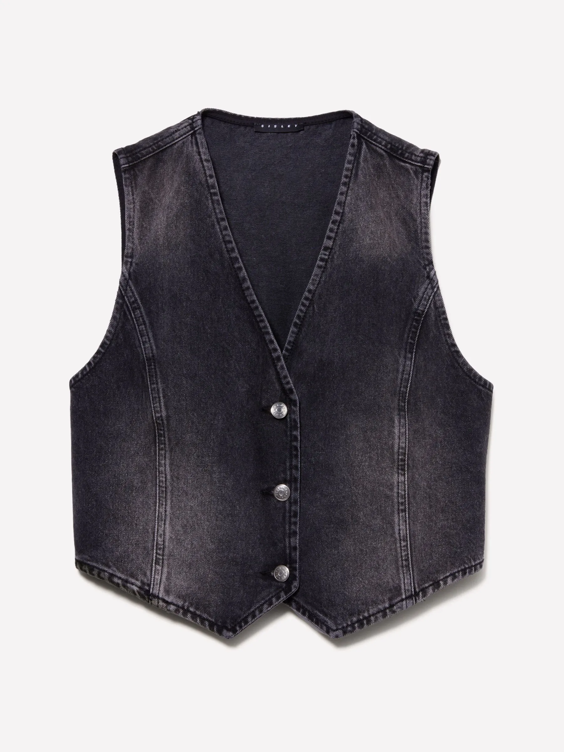 Nuovi arrivi      Gilet di jeans 90's grigio scuro