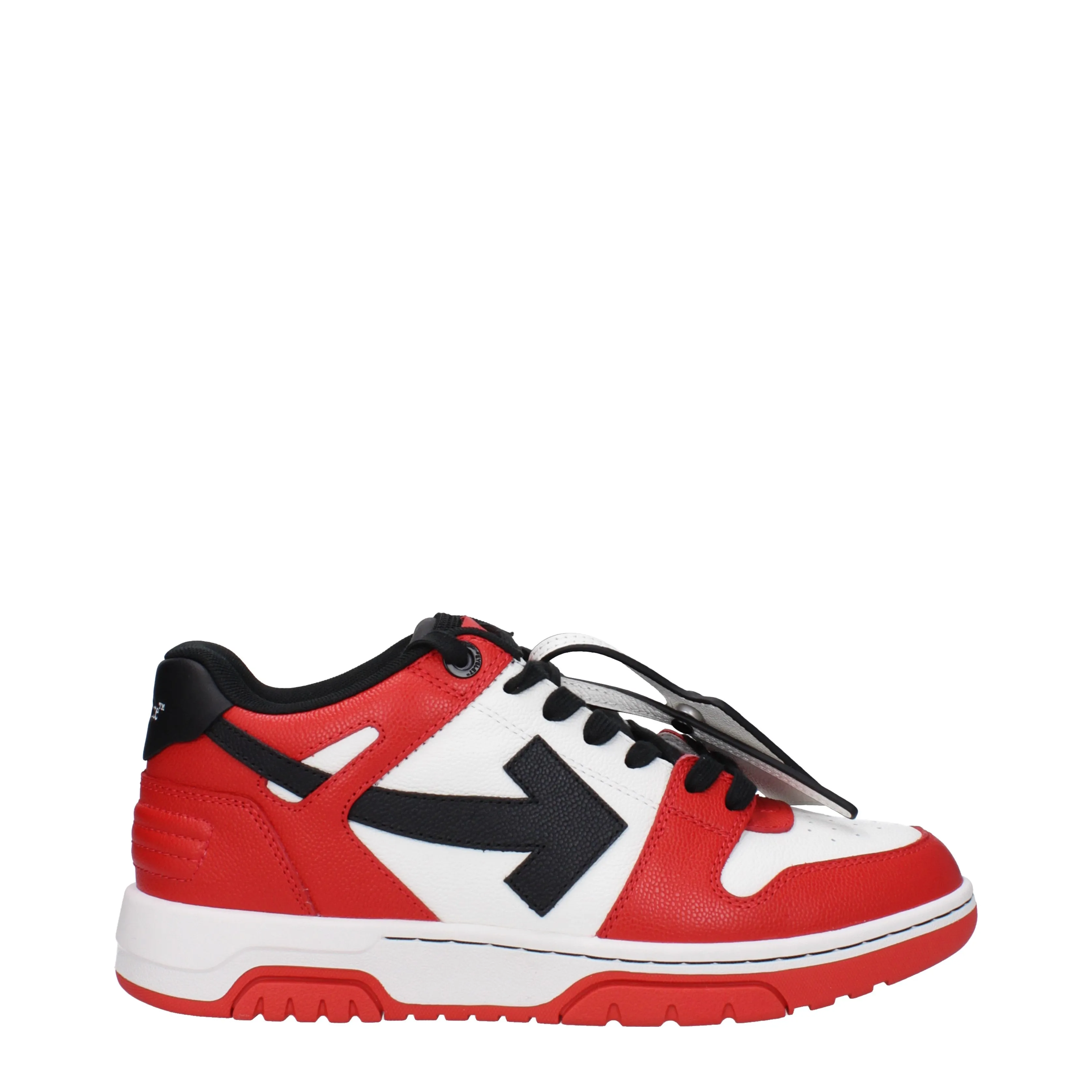 Off-White Sneakers Uomo Pelle Rosso/Nero