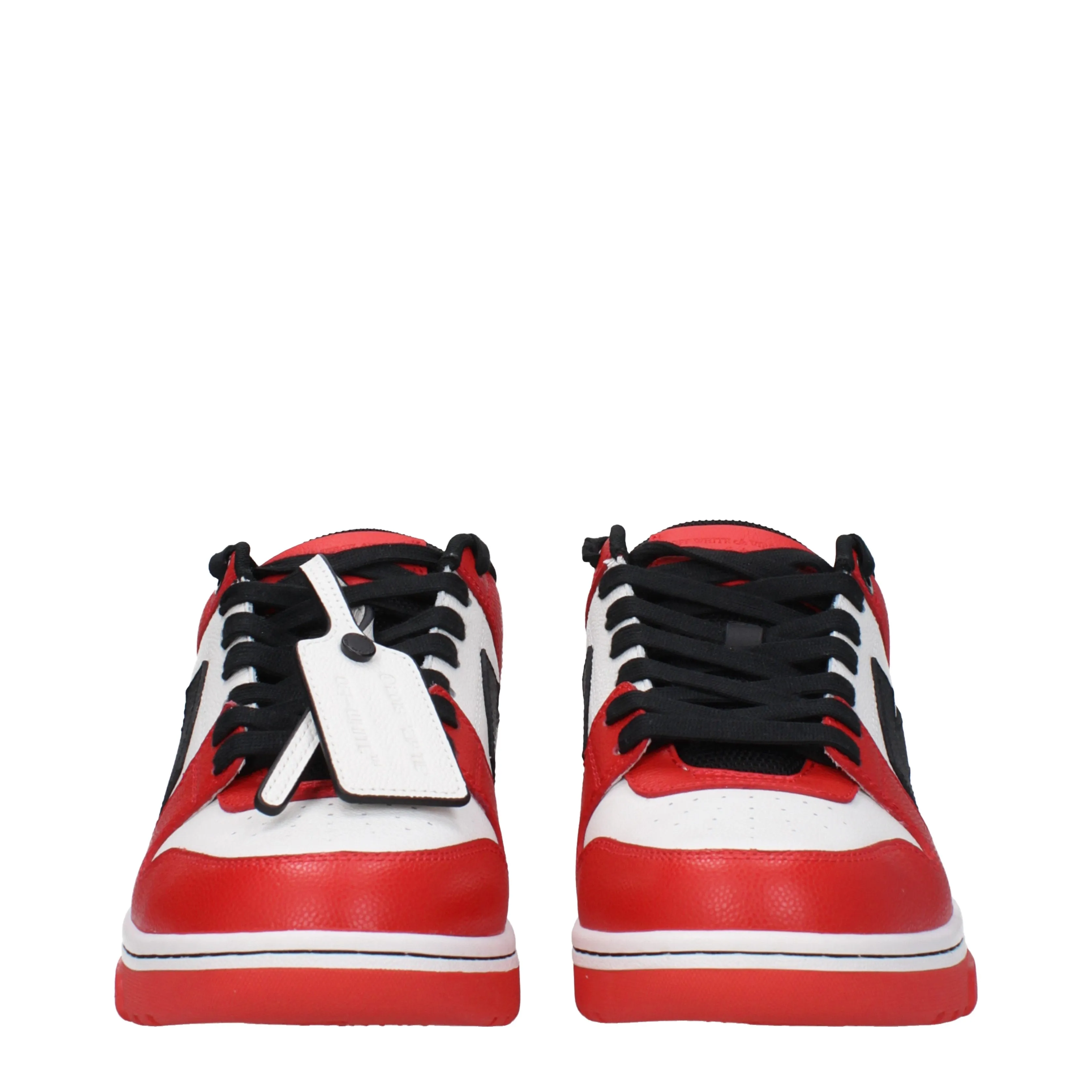 Off-White Sneakers Uomo Pelle Rosso/Nero