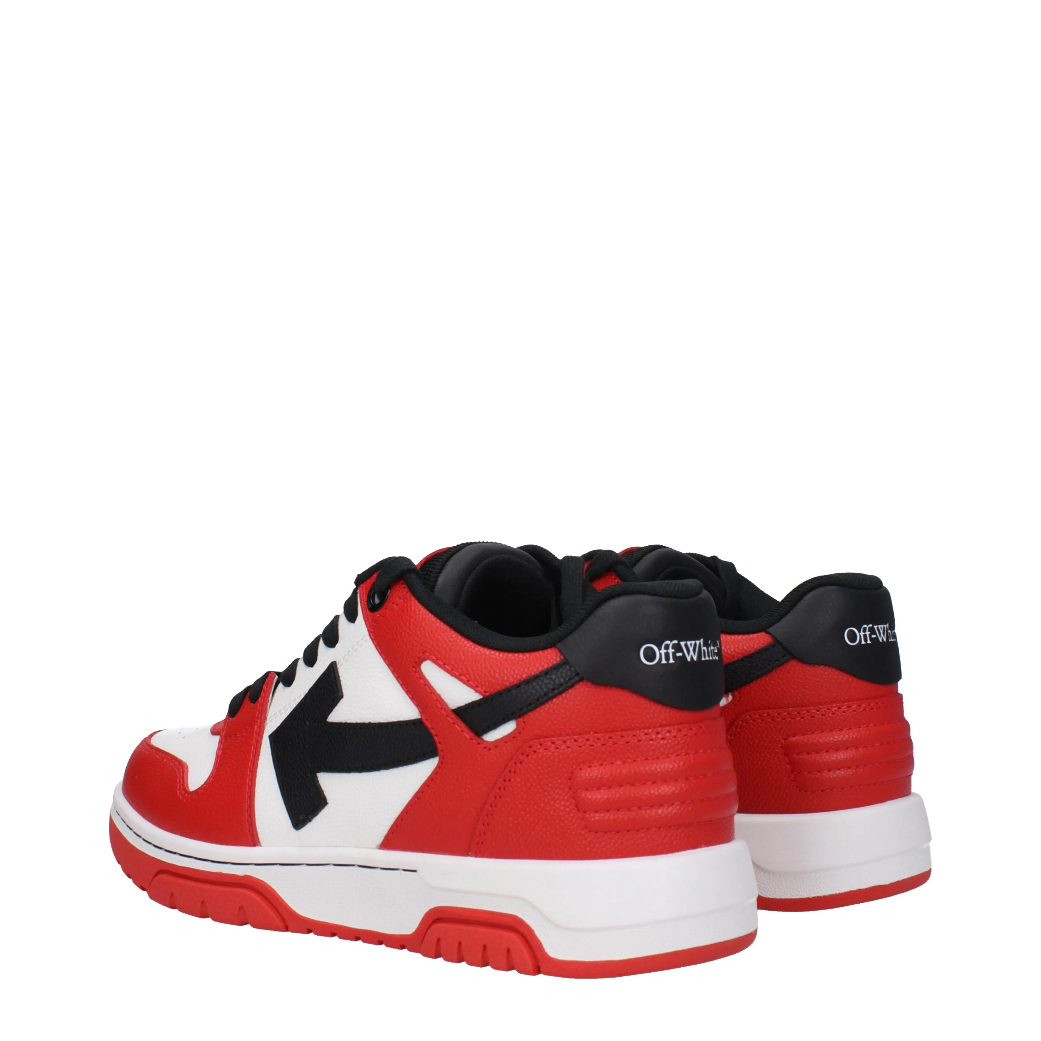 Off-White Sneakers Uomo Pelle Rosso/Nero
