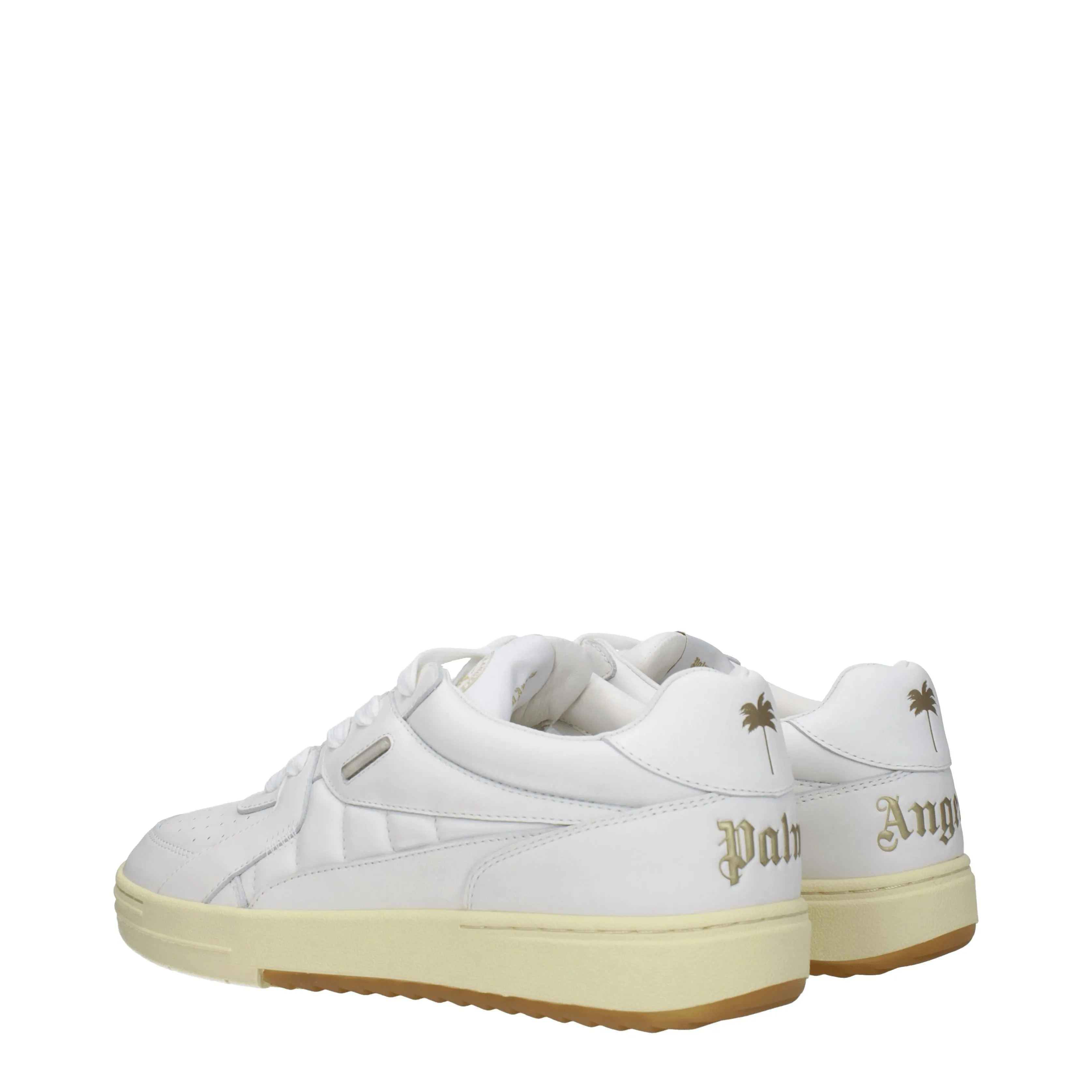 Palm Angels Sneakers University Uomo Pelle Bianco