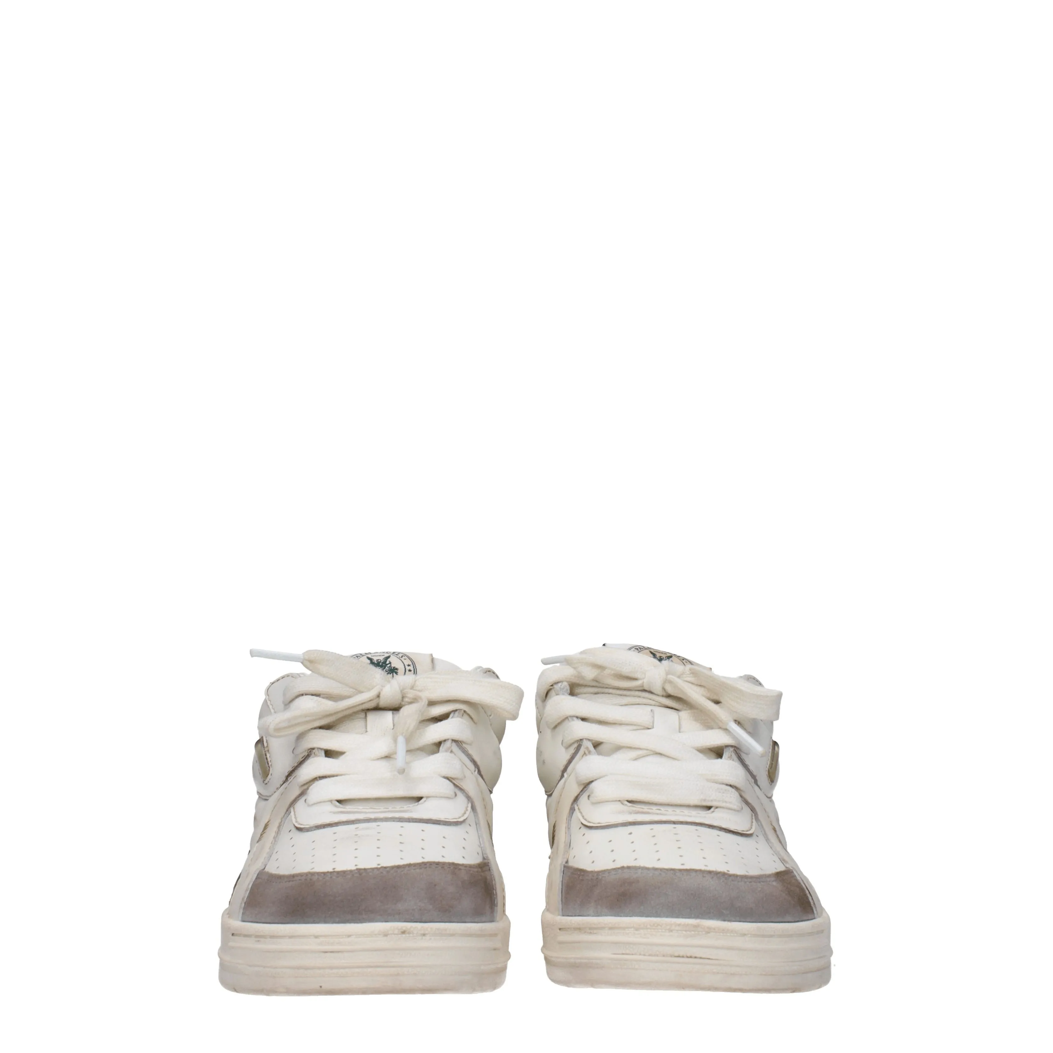 Palm Angels Sneakers University  Uomo Pelle Bianco/Verde