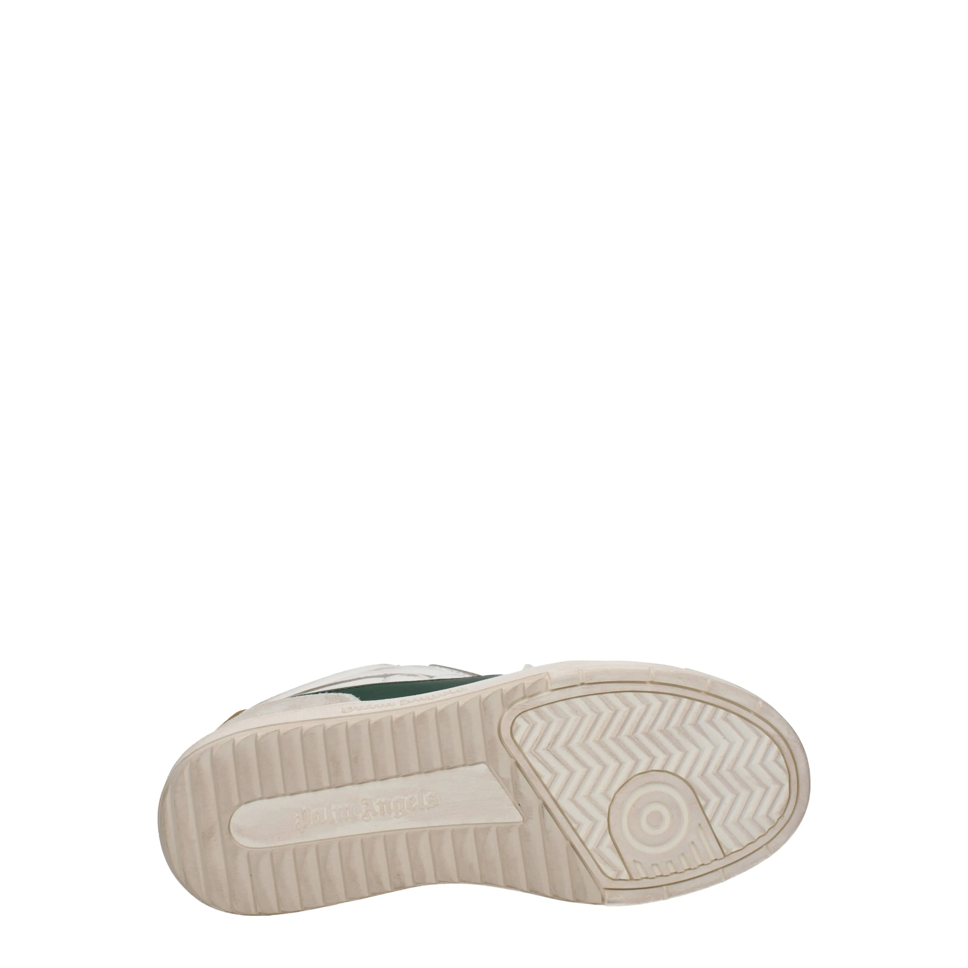 Palm Angels Sneakers University  Uomo Pelle Bianco/Verde