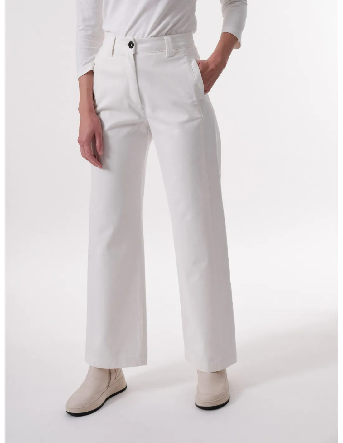 PANTALONE A PALAZZO IN COTONE BIOLOGICO "MARLENE"