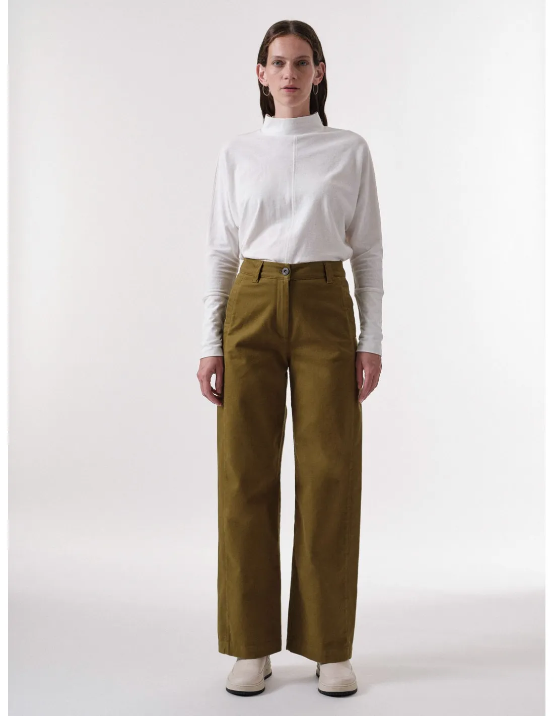 PANTALONE A PALAZZO IN COTONE BIOLOGICO "MARLENE"