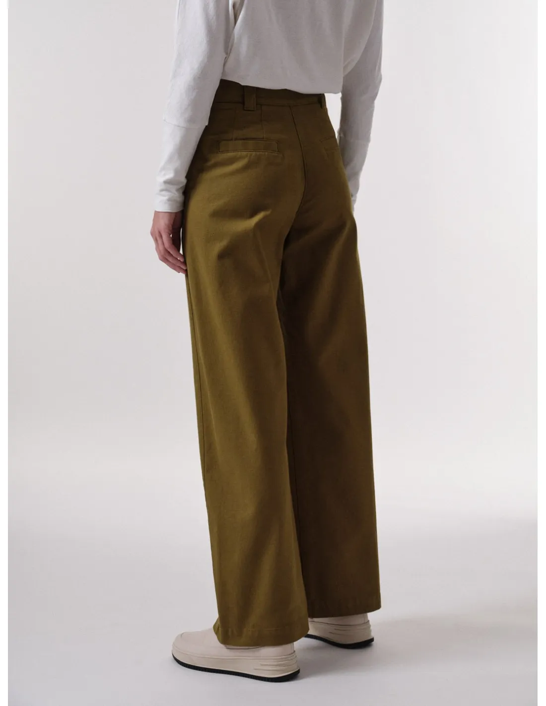 PANTALONE A PALAZZO IN COTONE BIOLOGICO "MARLENE"