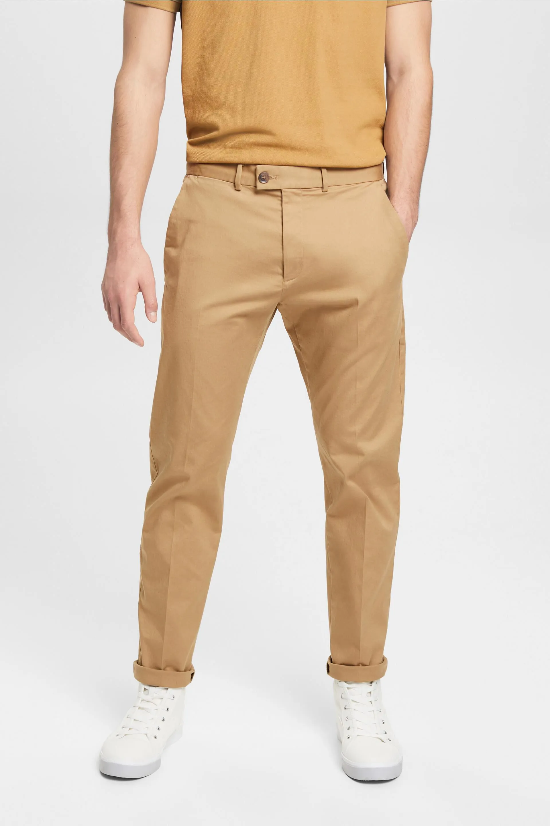 Pantaloni chino elasticizzati in cotone