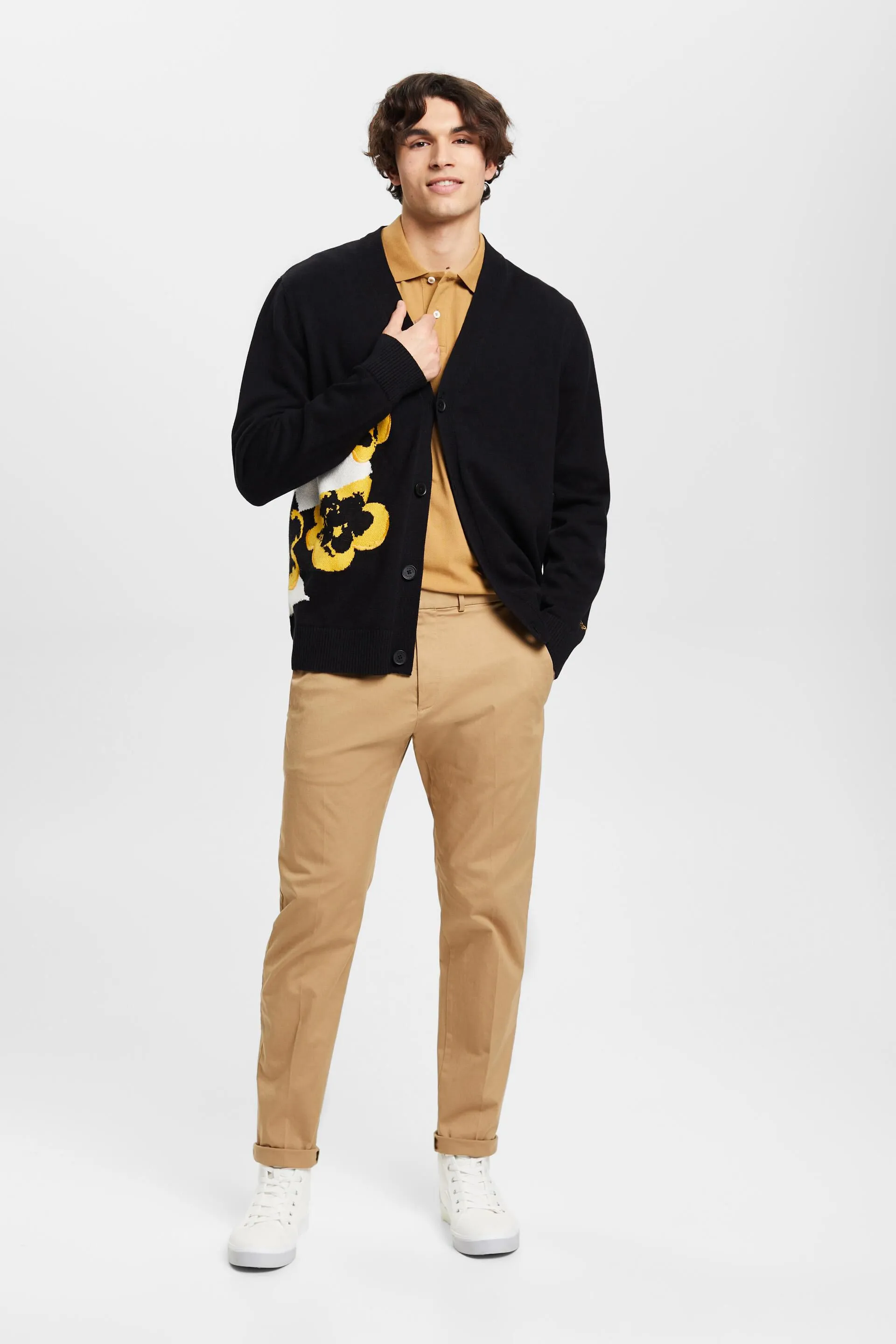 Pantaloni chino elasticizzati in cotone