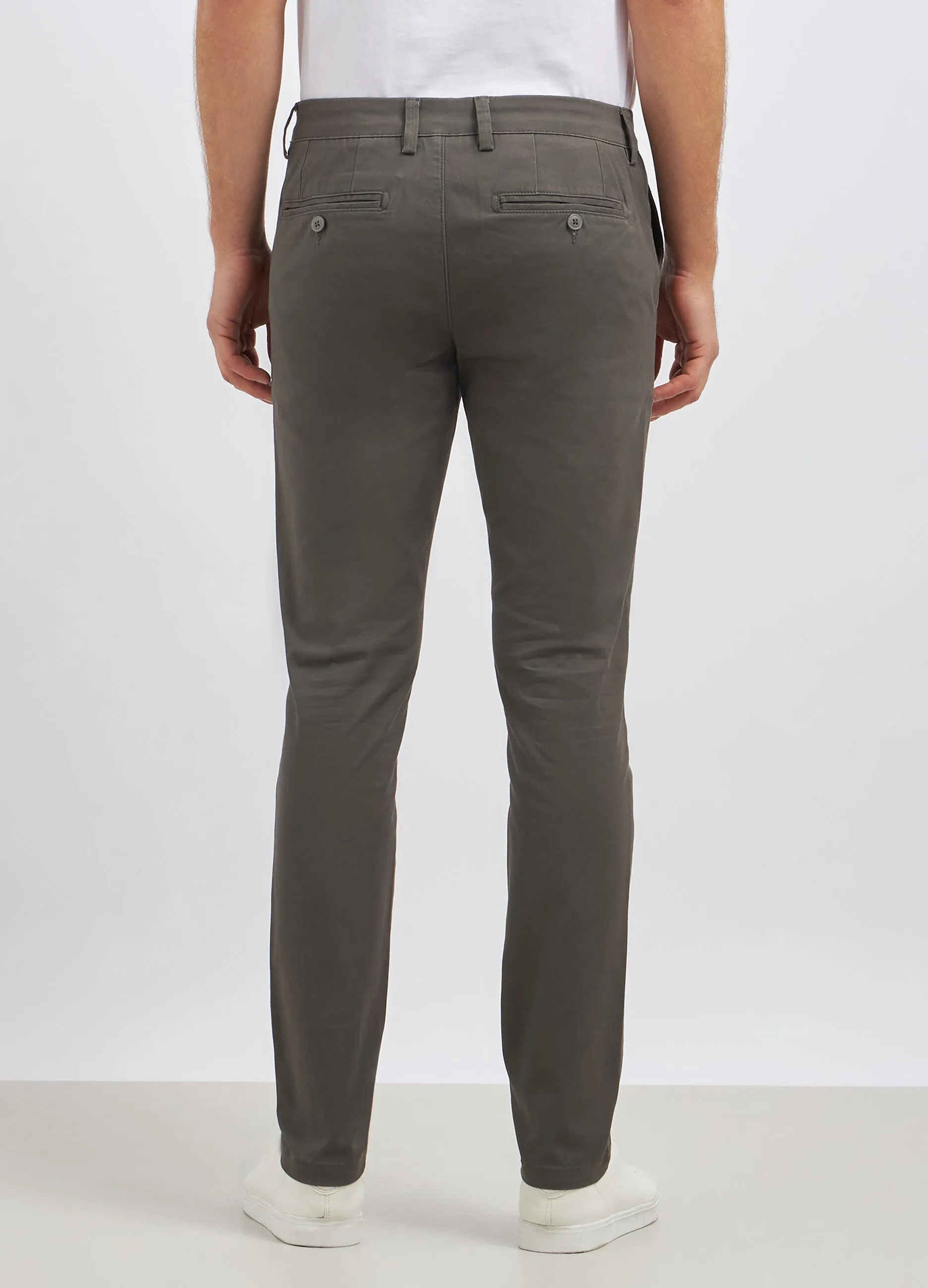 Pantaloni chino in cotone stretch uomo