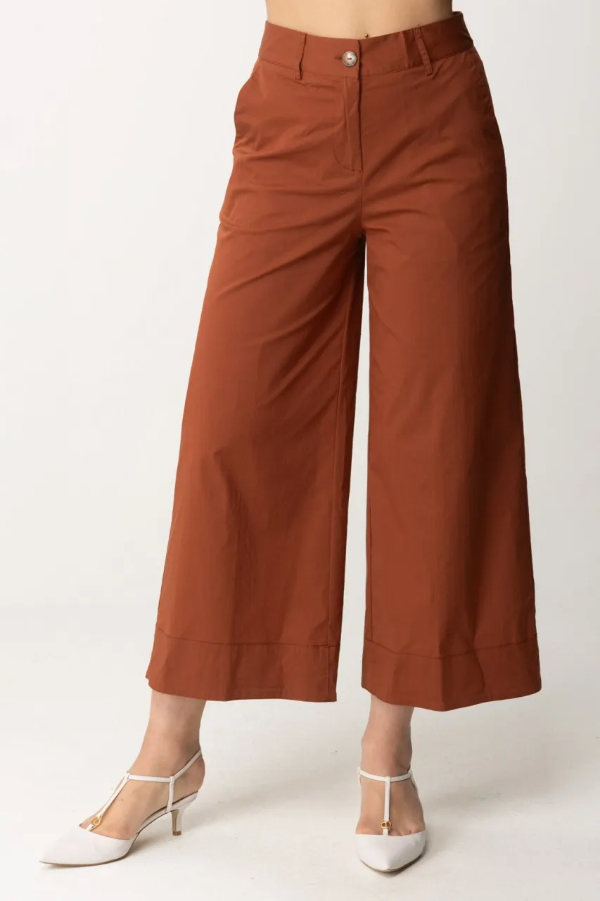 Pantaloni cropped in cotone SEQUOIA
