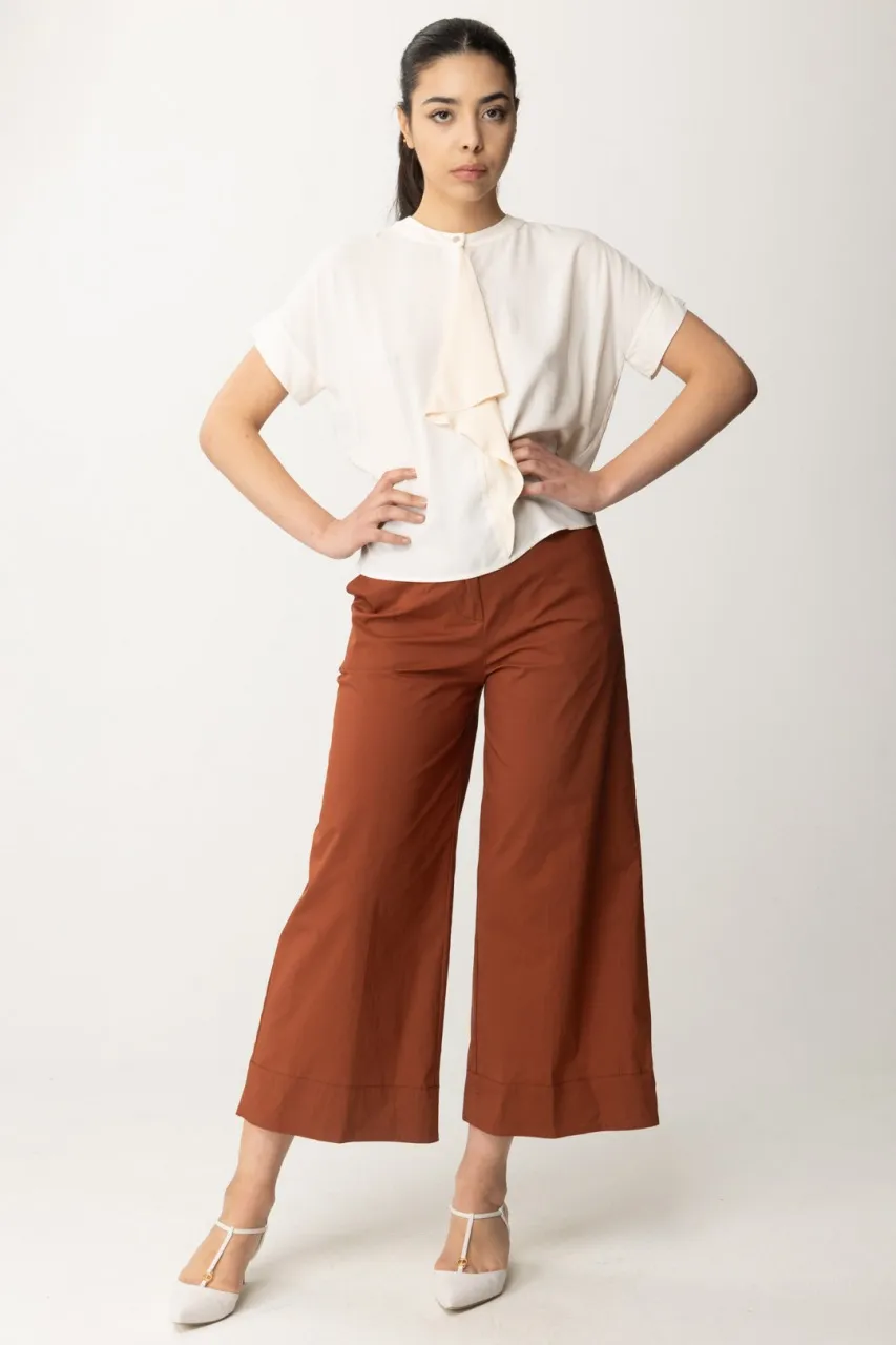 Pantaloni cropped in cotone SEQUOIA