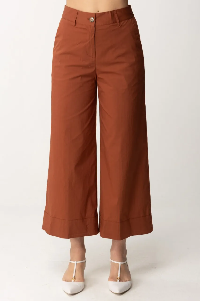 Pantaloni cropped in cotone SEQUOIA