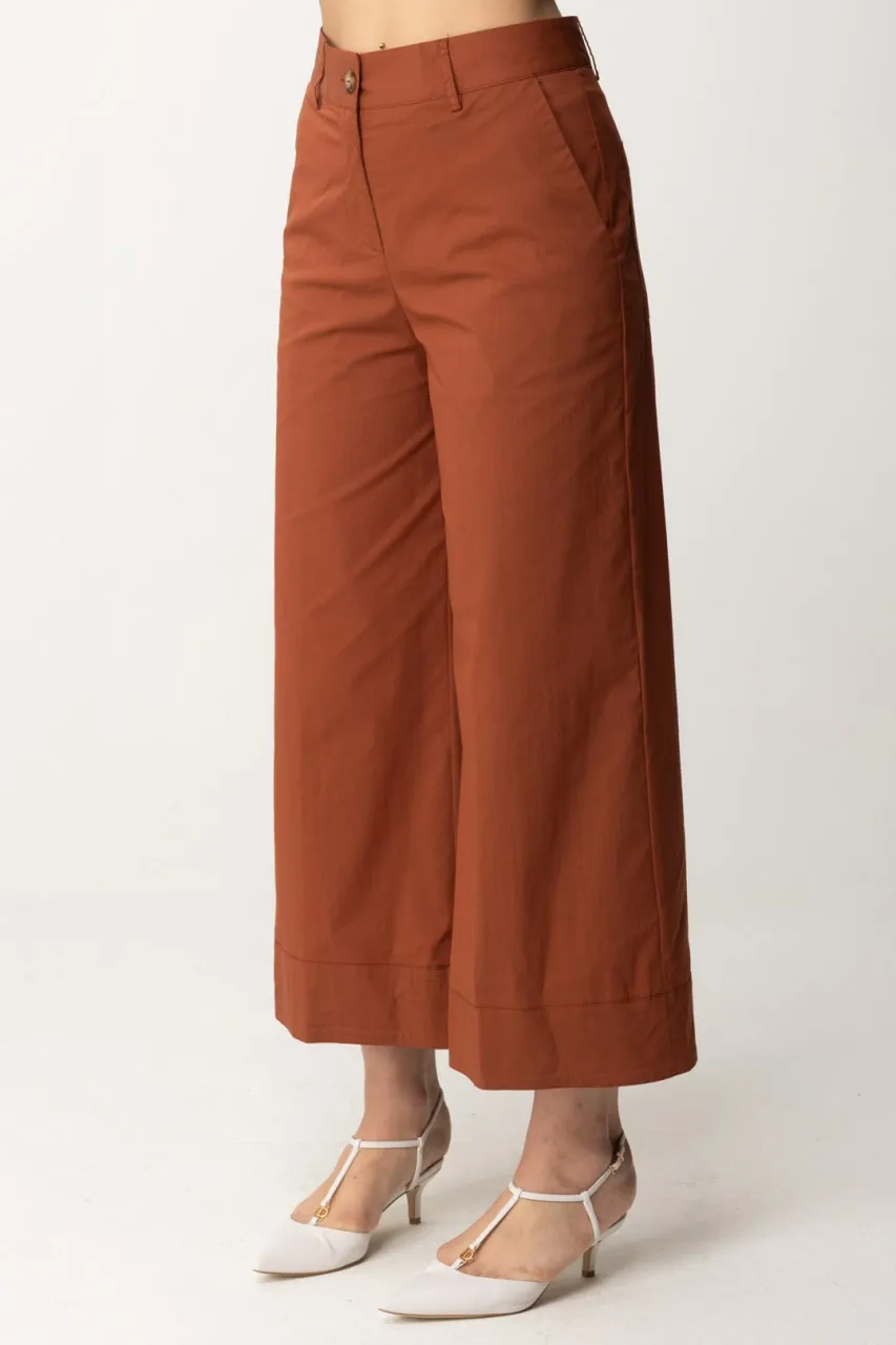 Pantaloni cropped in cotone SEQUOIA