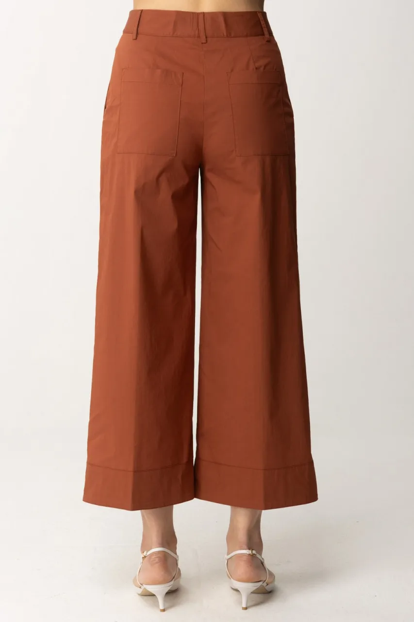 Pantaloni cropped in cotone SEQUOIA