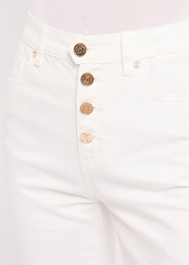 Pantaloni in bull di cotone