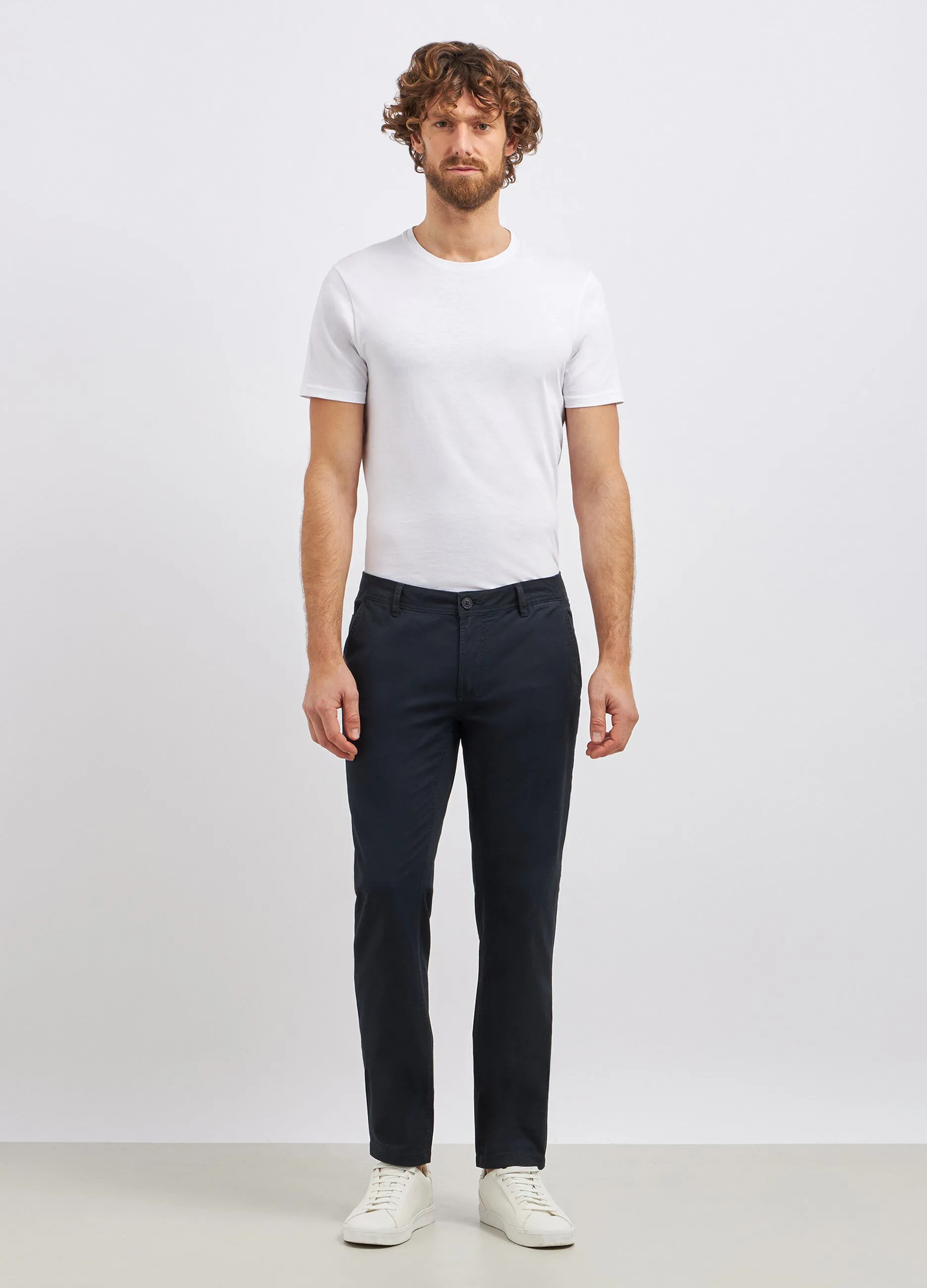 Pantaloni in cotone stretch uomo