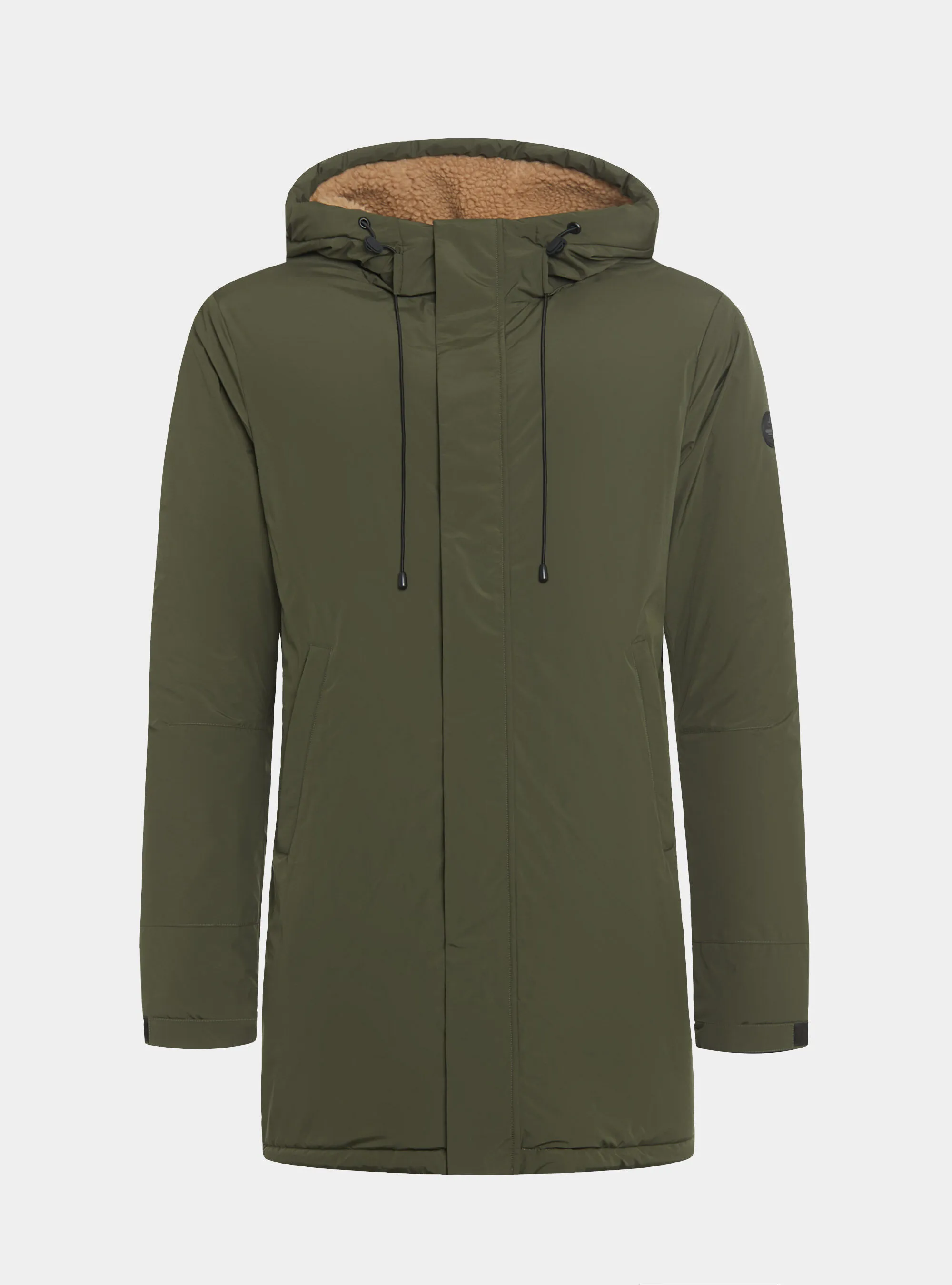 Parka tecnico con pelliccia sintetica