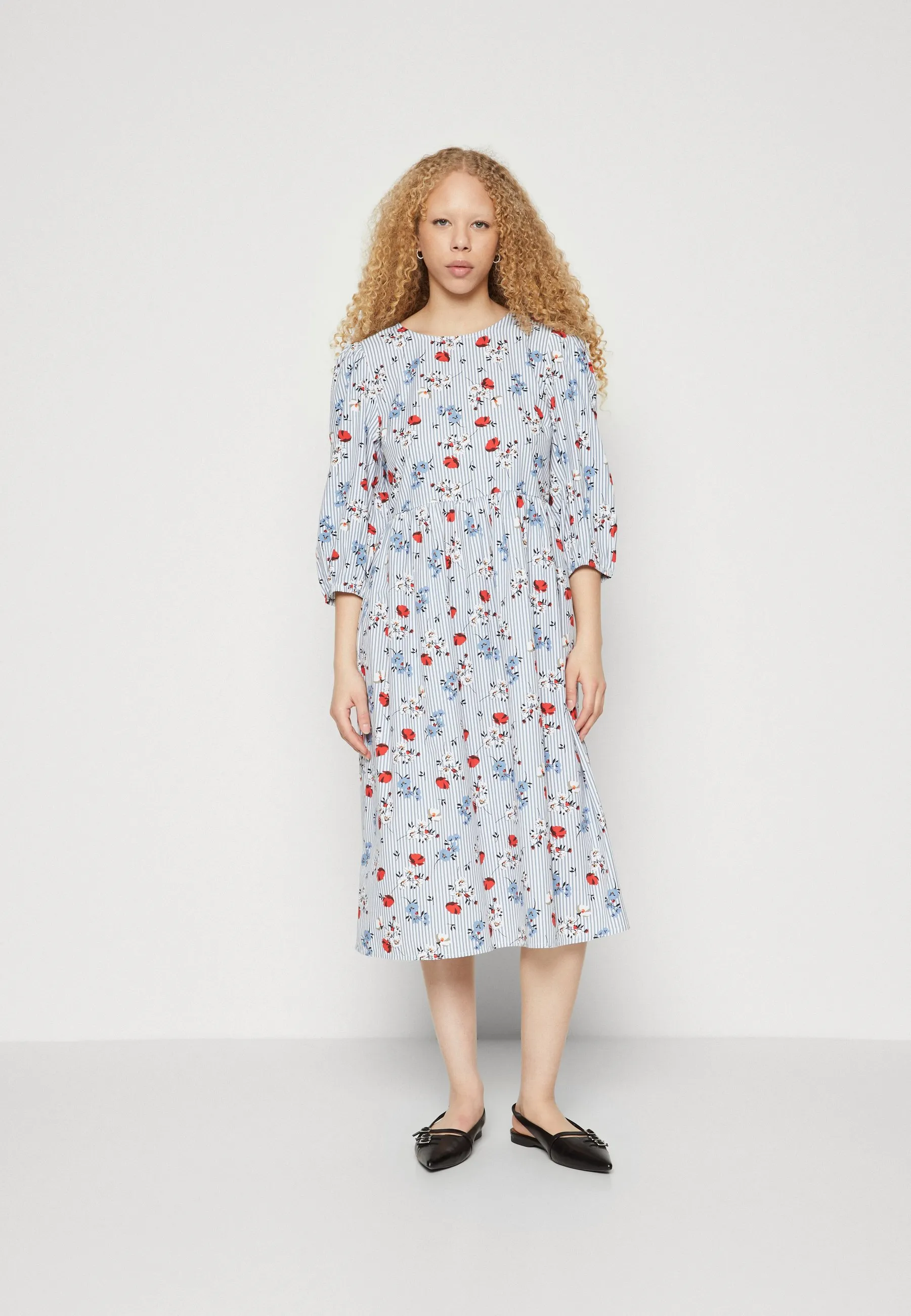 PCFINA 3/4 MIDI DRESS - Vestito estivo
