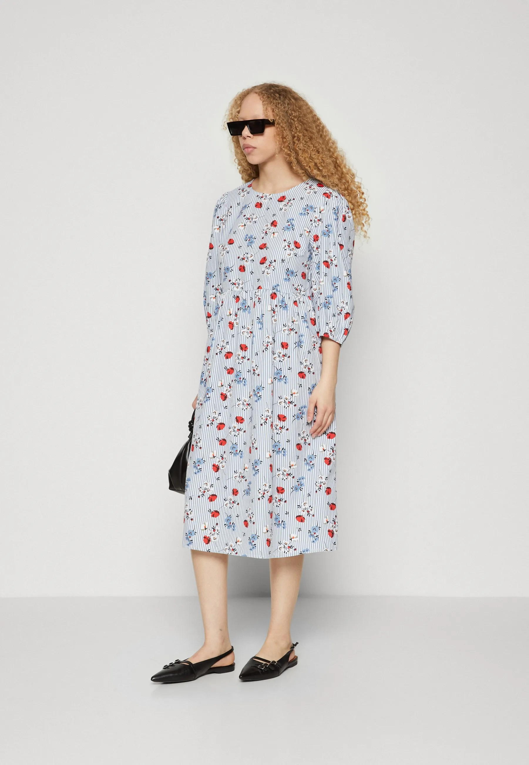 PCFINA 3/4 MIDI DRESS - Vestito estivo