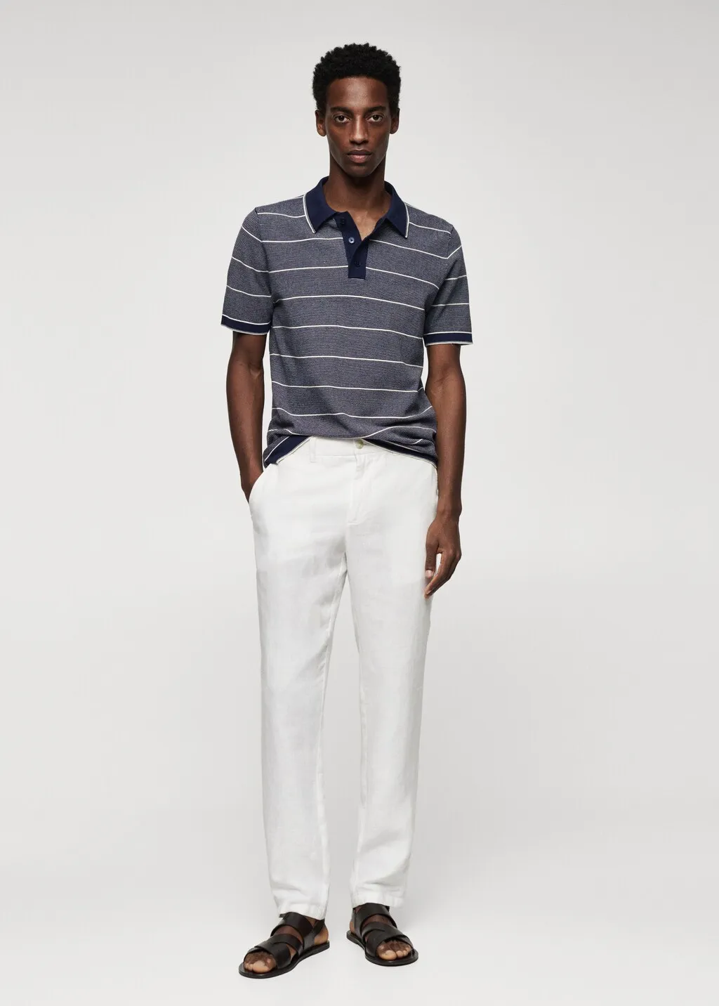 Polo cotone maglia righe