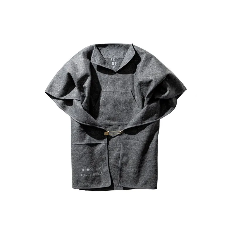 Puebco Coperta poncho grigio