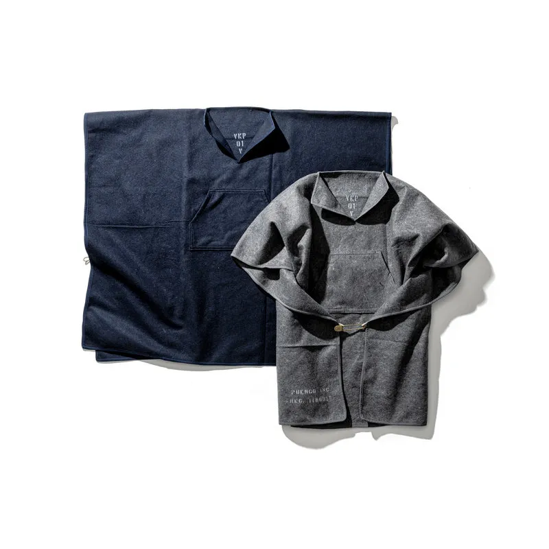 Puebco Coperta poncho grigio