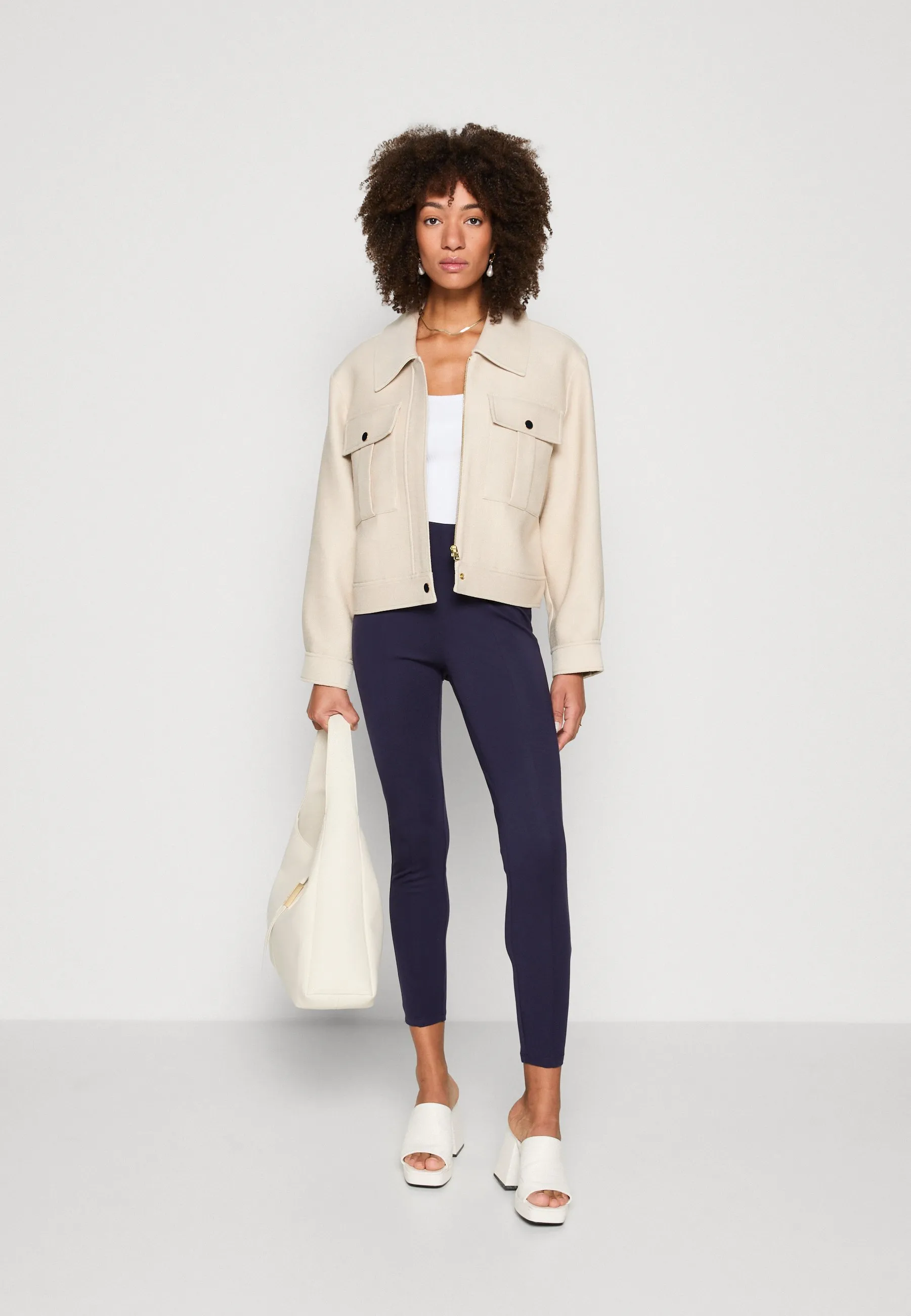 Punto leggings with button detail - Leggings