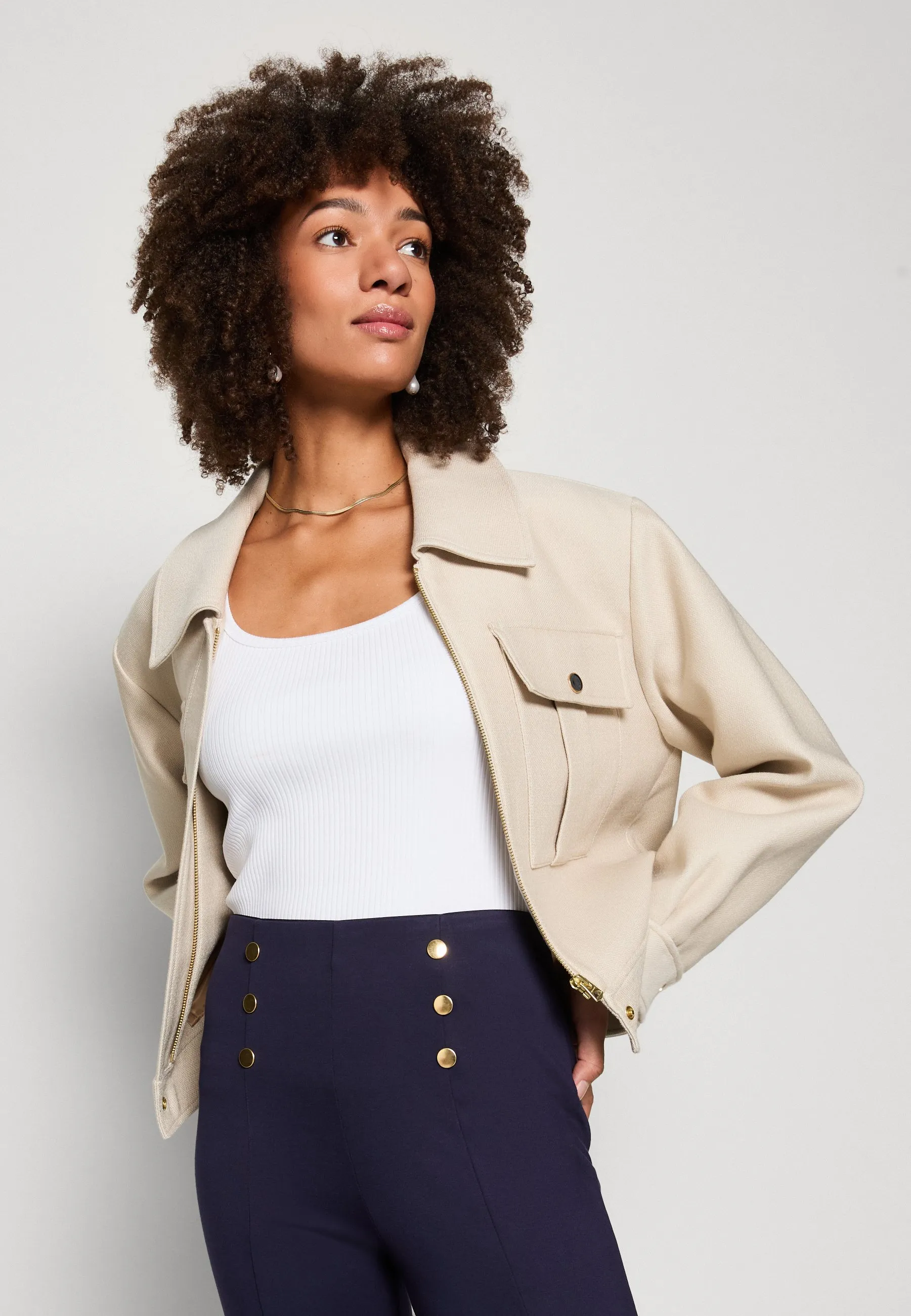 Punto leggings with button detail - Leggings
