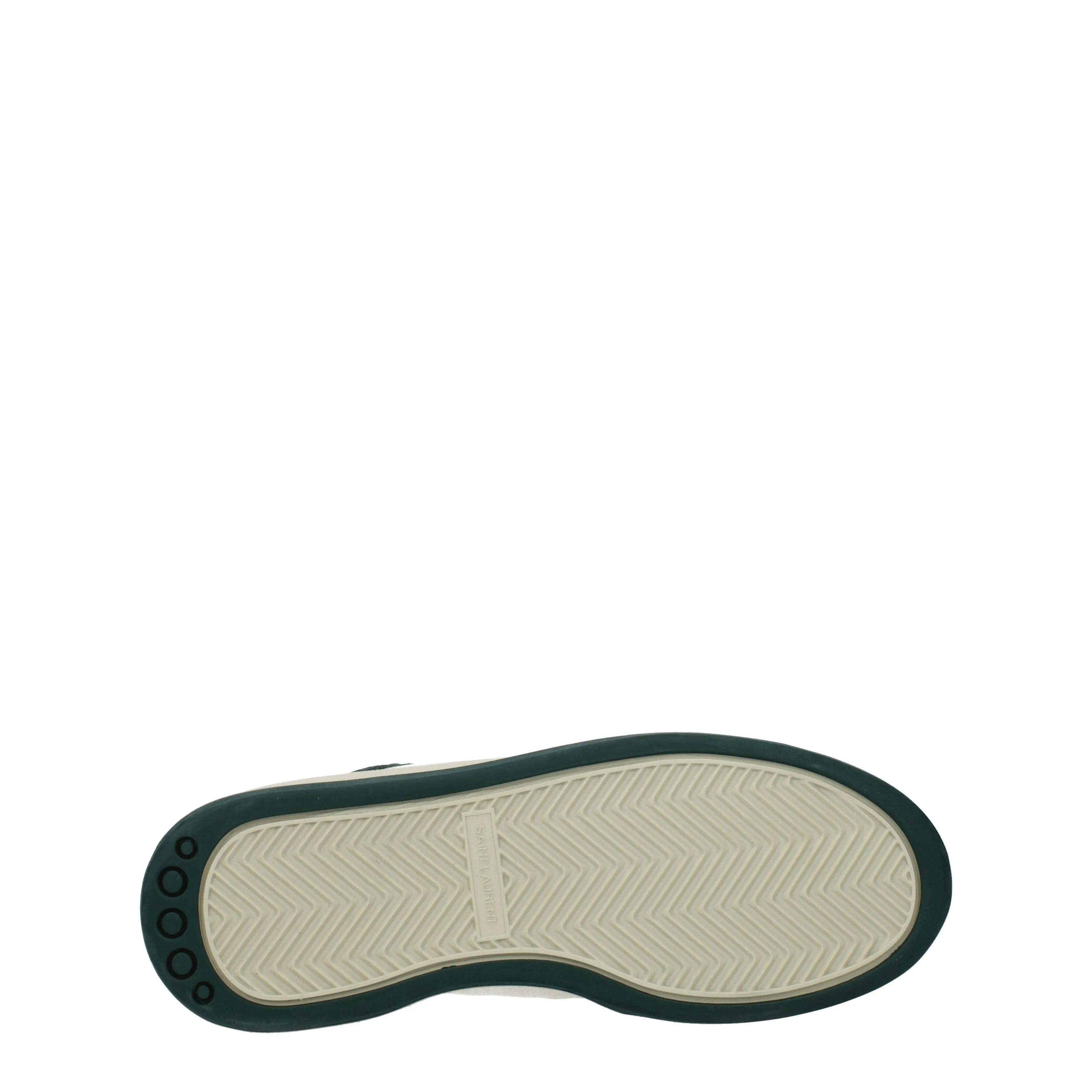 Saint Laurent Sneakers Donna Pelle Bianco/Verde Scuro