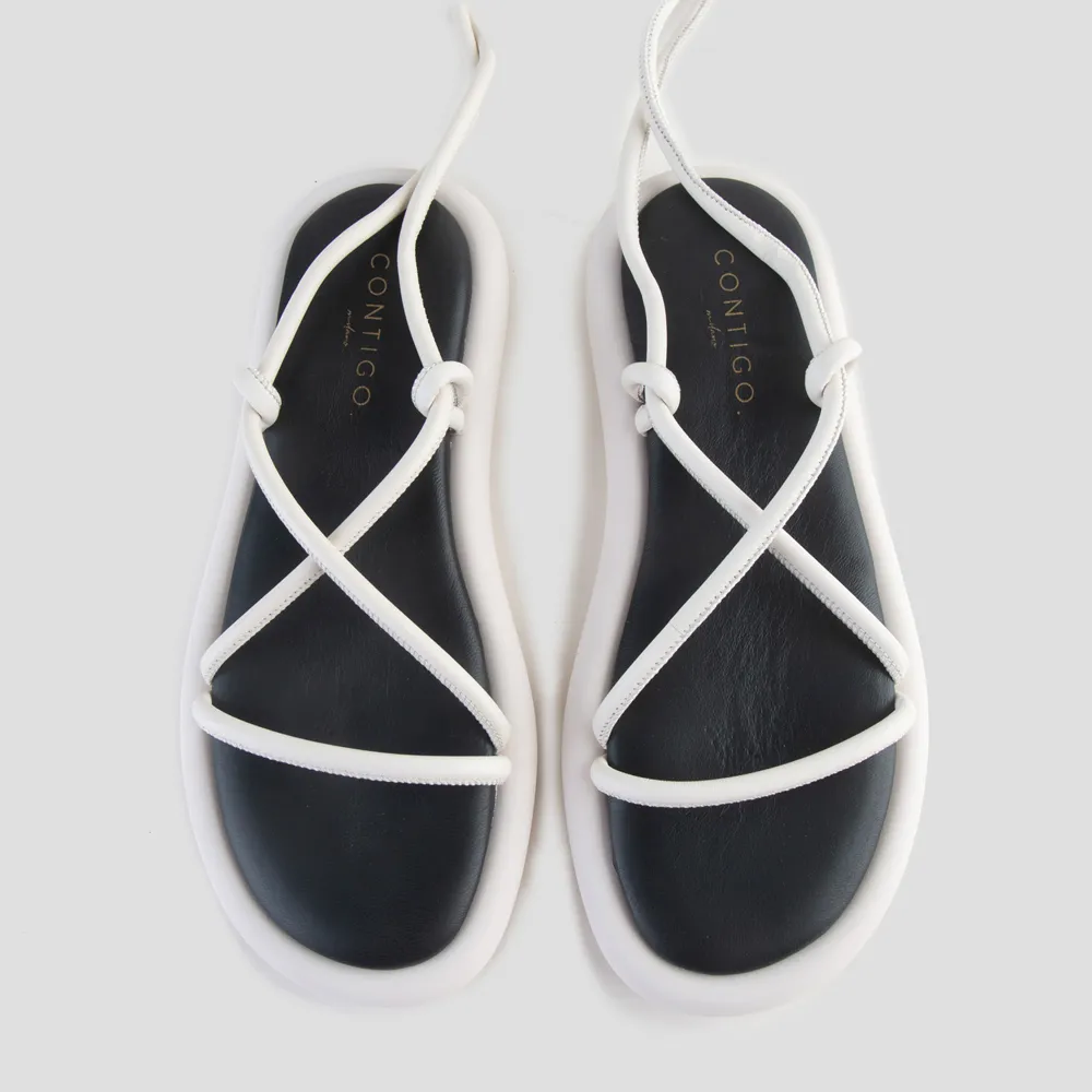 Sandalo Lace Up Avorio