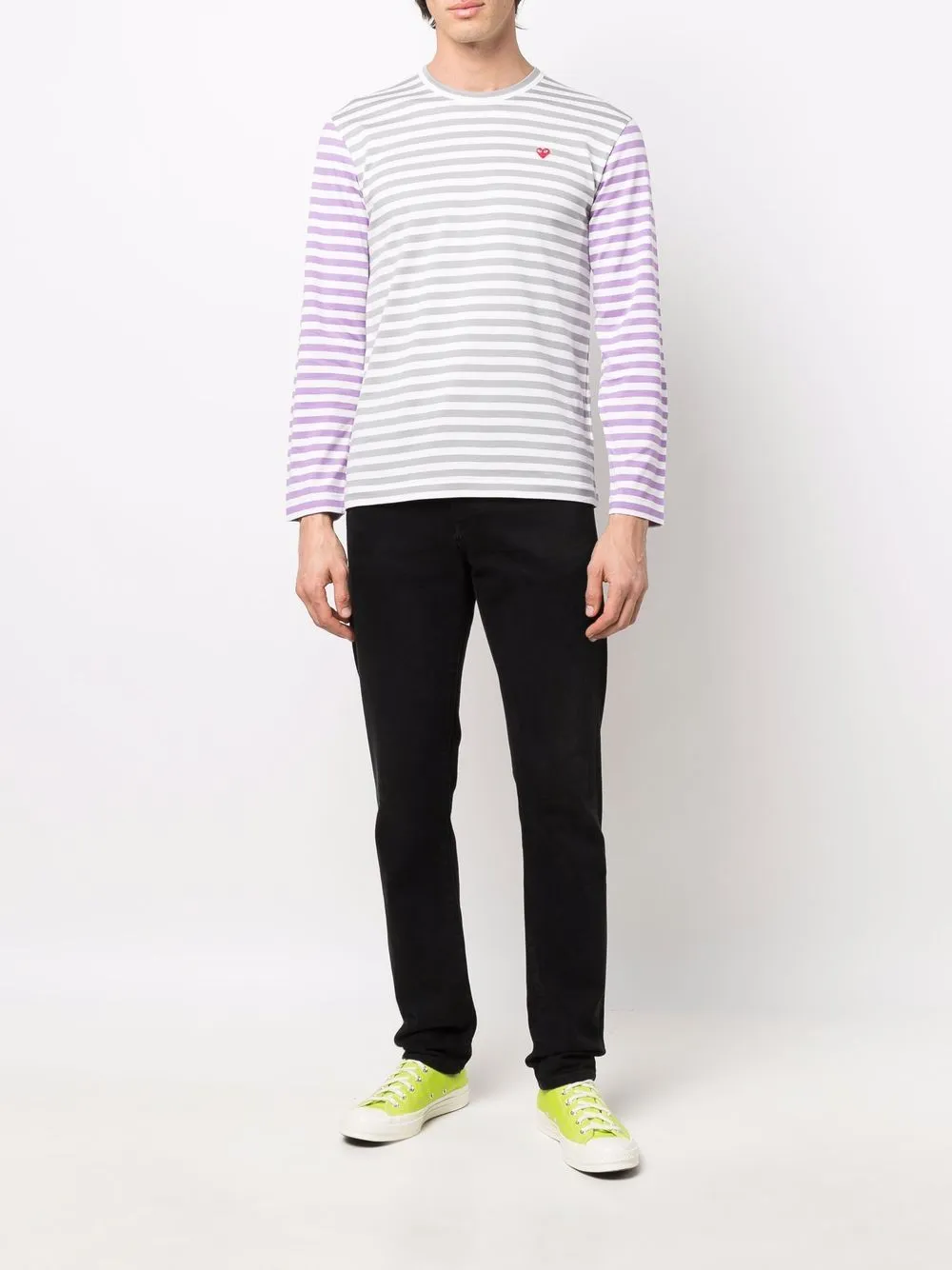 t-shirt manica lunga a righe