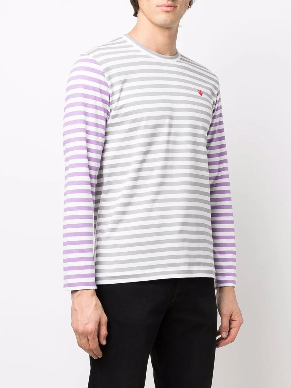 t-shirt manica lunga a righe