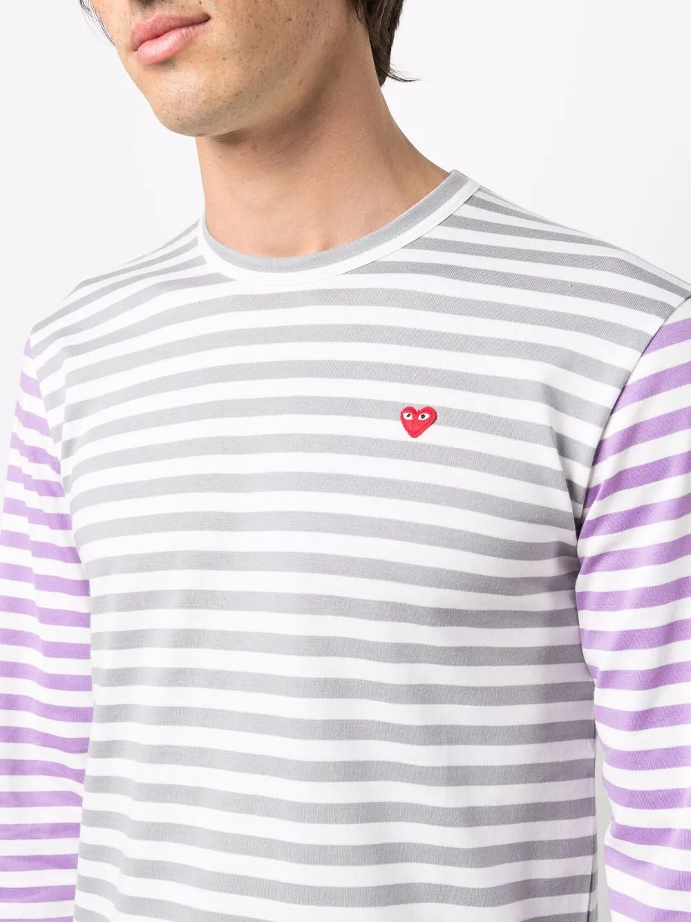 t-shirt manica lunga a righe