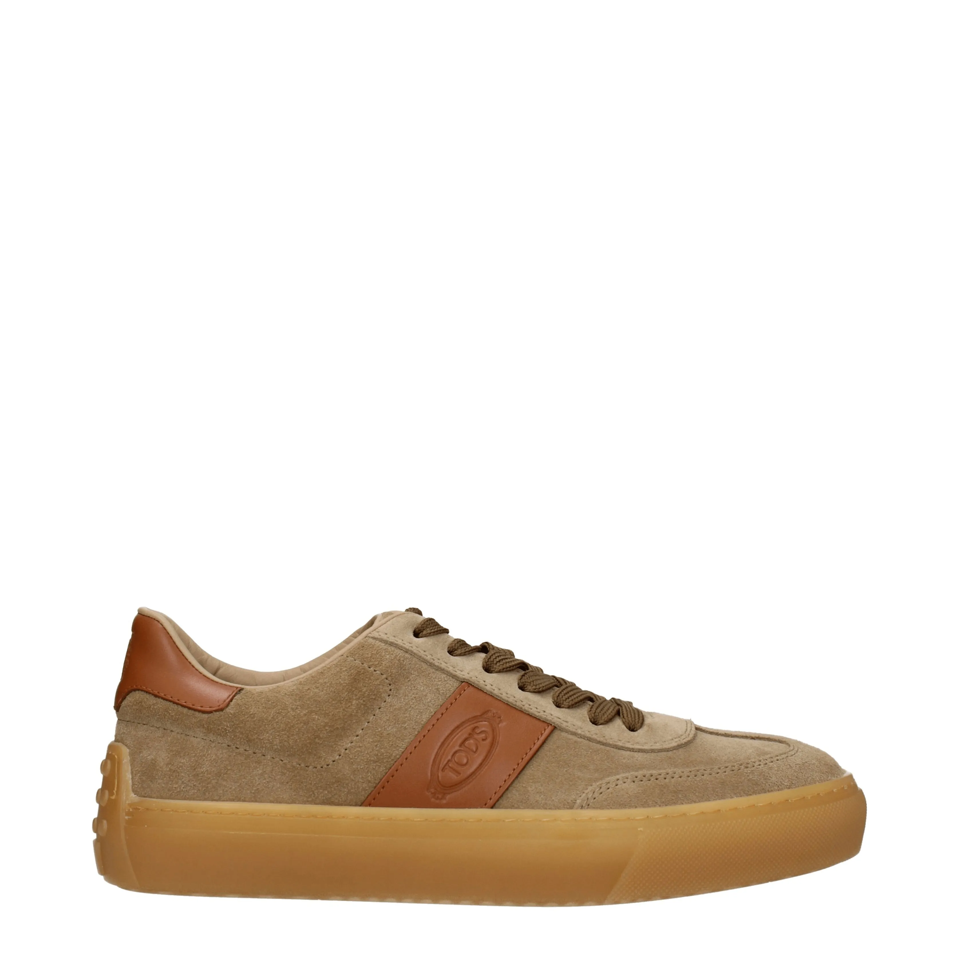 Tod's Sneakers Uomo Camoscio Beige/Marrone
