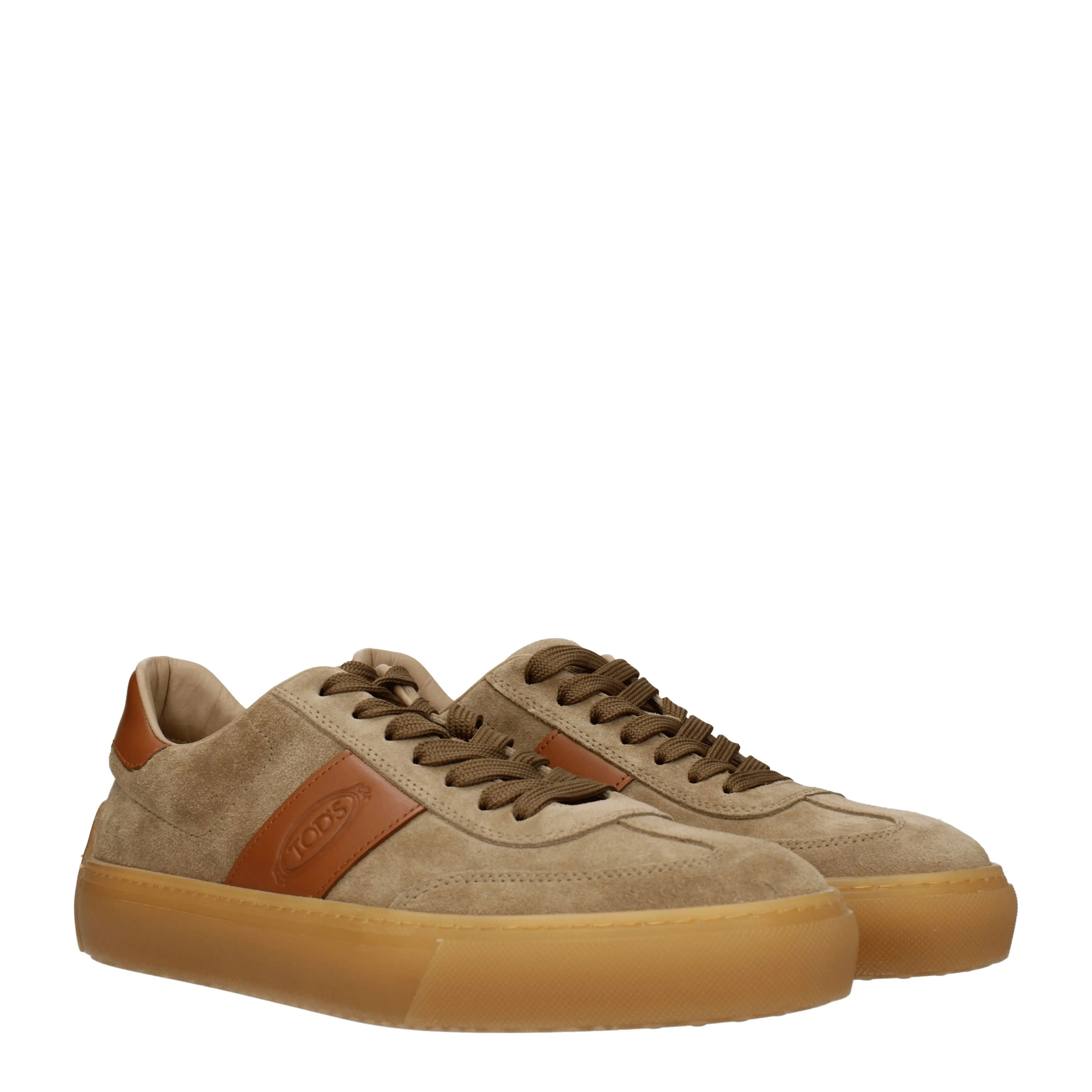 Tod's Sneakers Uomo Camoscio Beige/Marrone