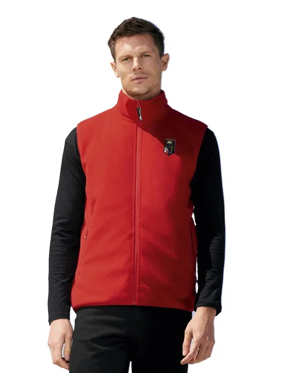 Tuscania Pile Gilet Col.rosso Patch A Cuore