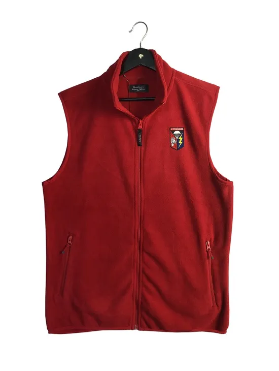 Tuscania Pile Gilet Col.rosso Patch A Cuore
