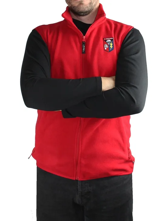 Tuscania Pile Gilet Col.rosso Patch A Cuore