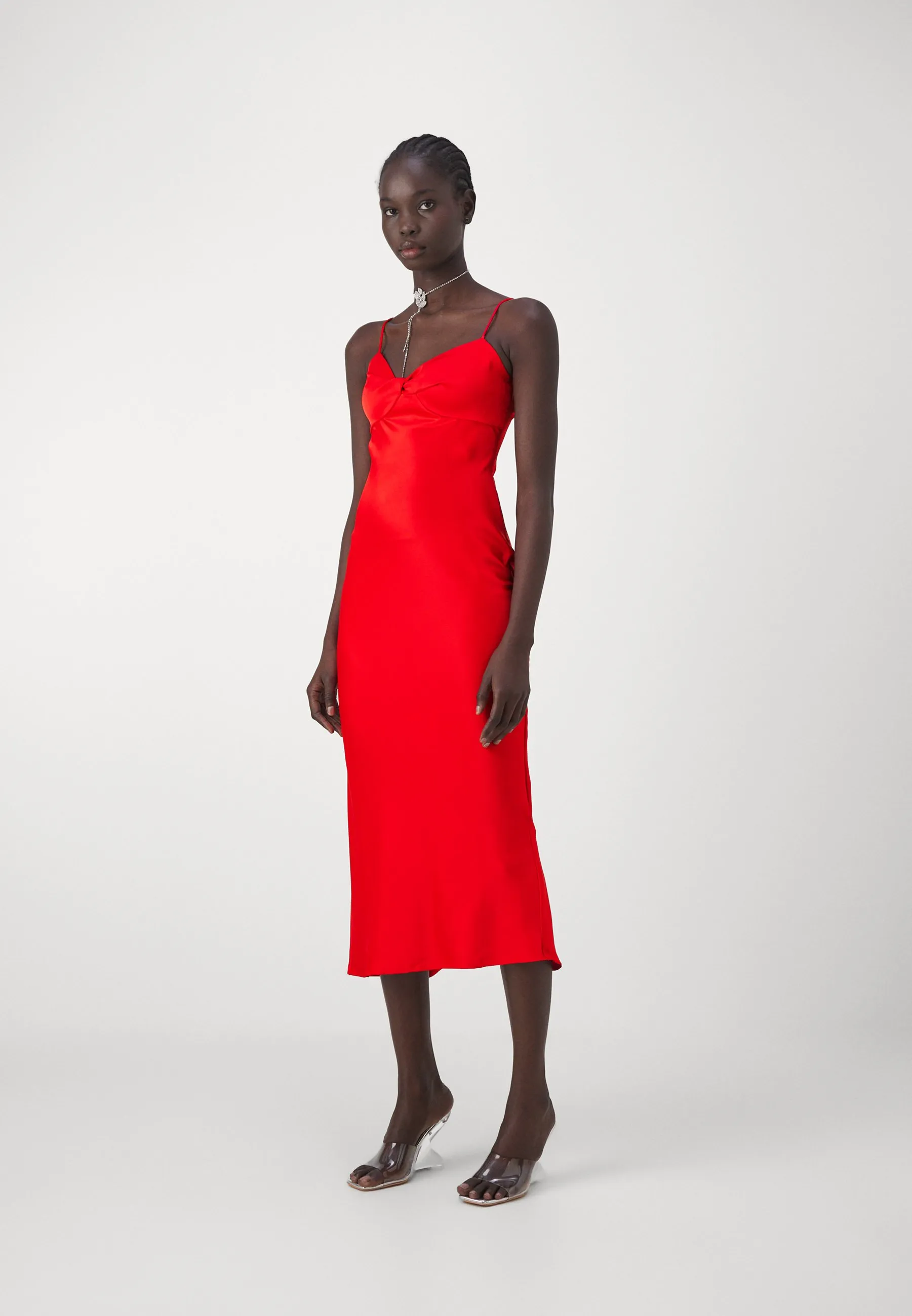 TWISTED STRAP MIDI DRESS - Vestito elegante