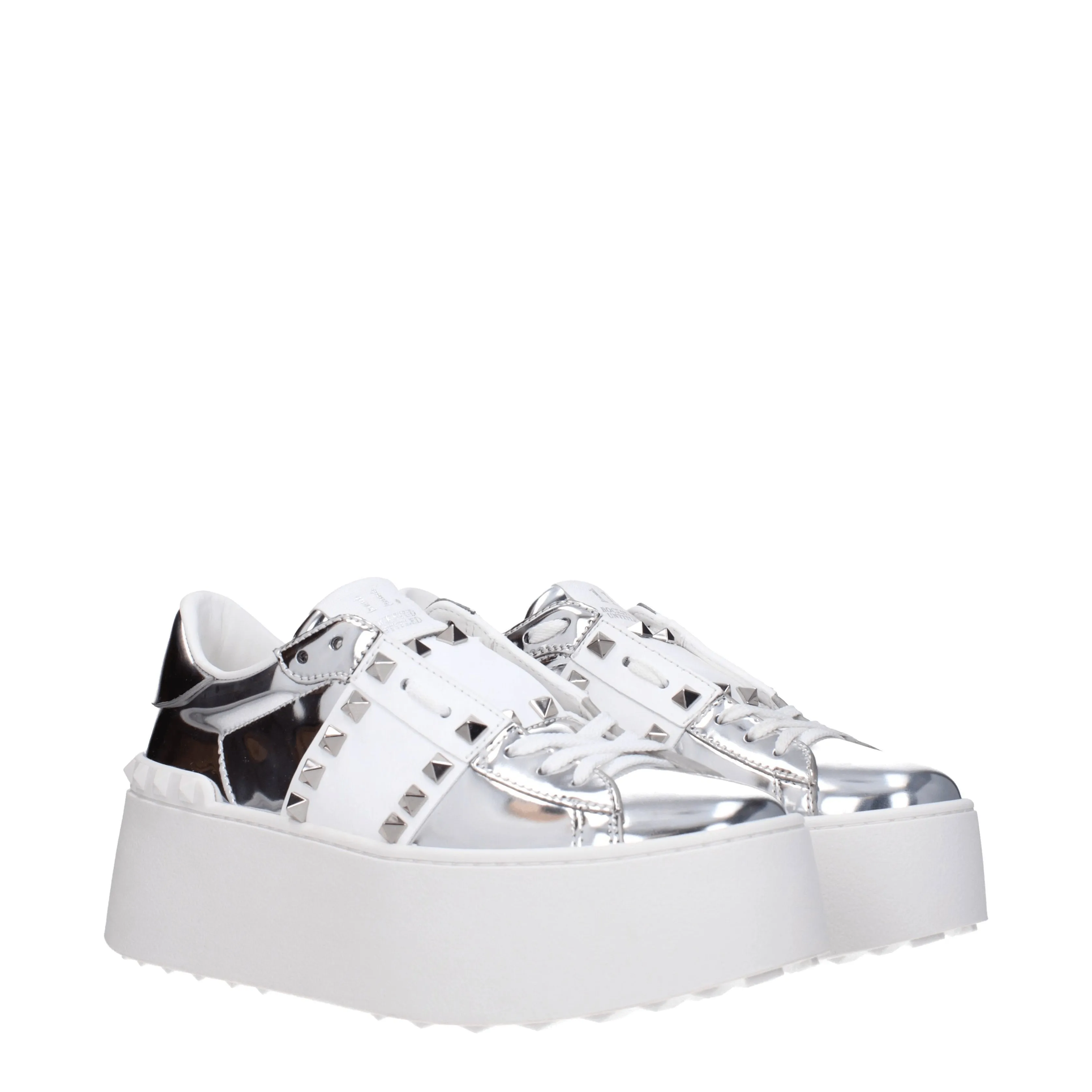 Valentino Garavani Sneakers Donna Vernice Argento